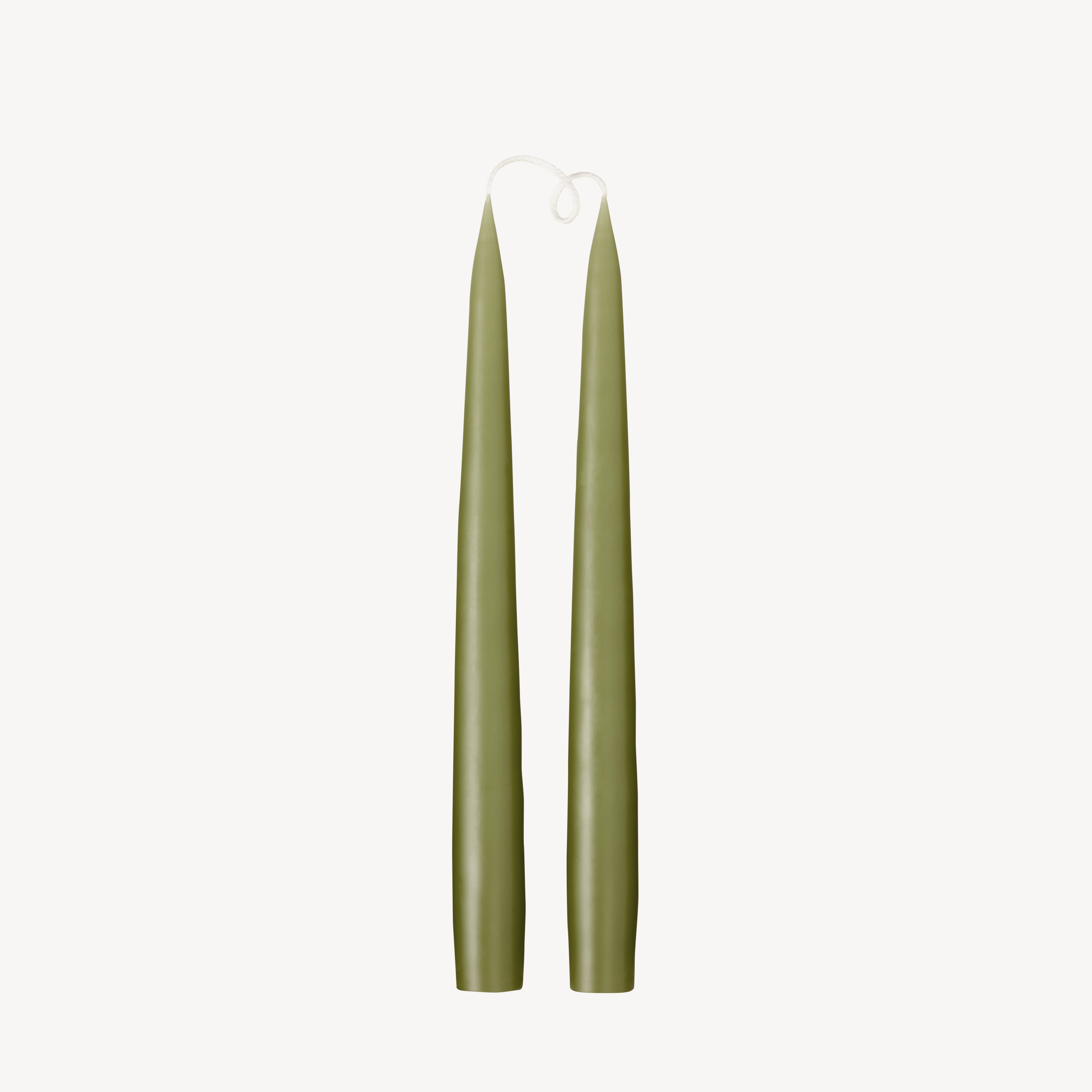 Taper Candle Gift Pair - Olive Green