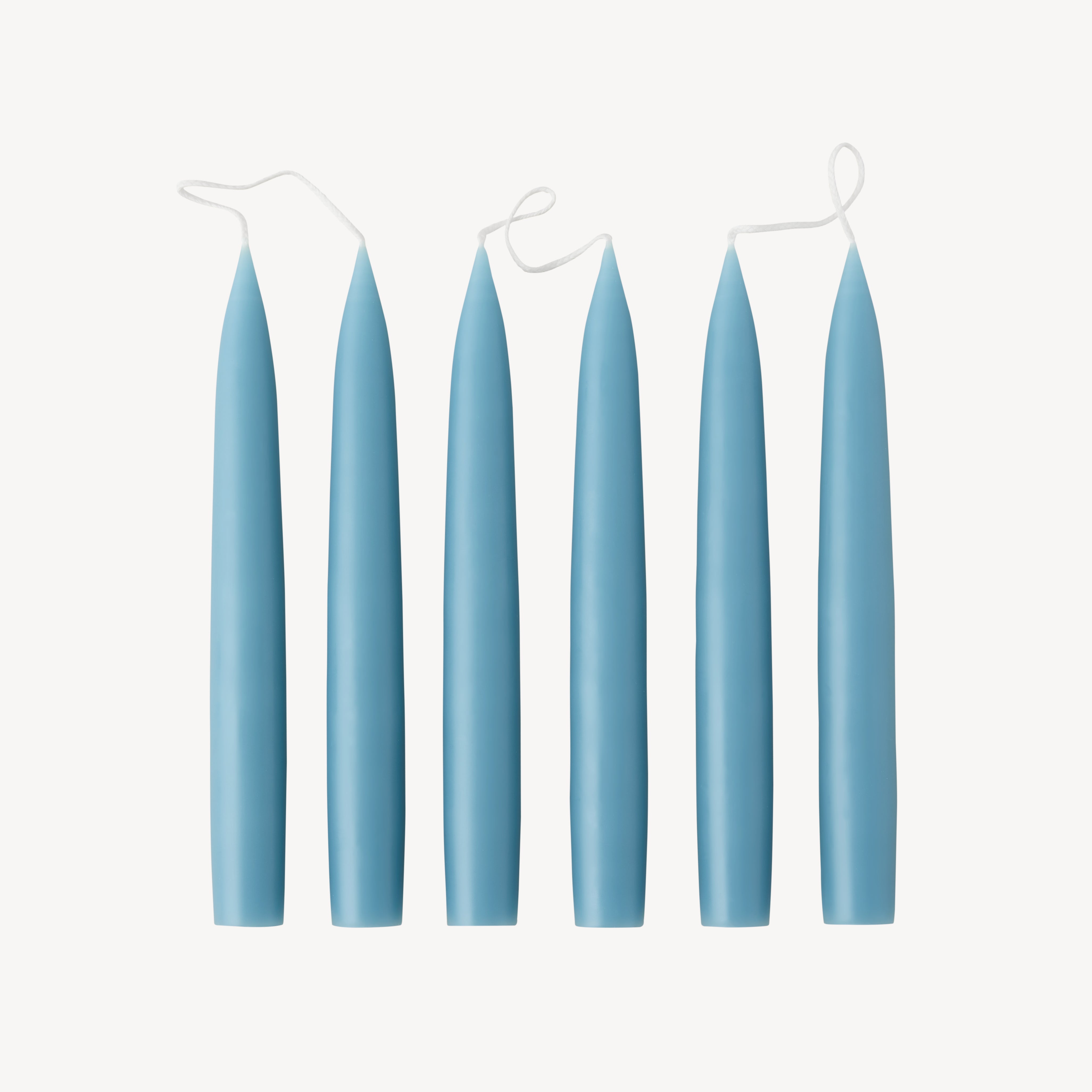 Box of 6 Candles - Taper 20 - Grey Blue
