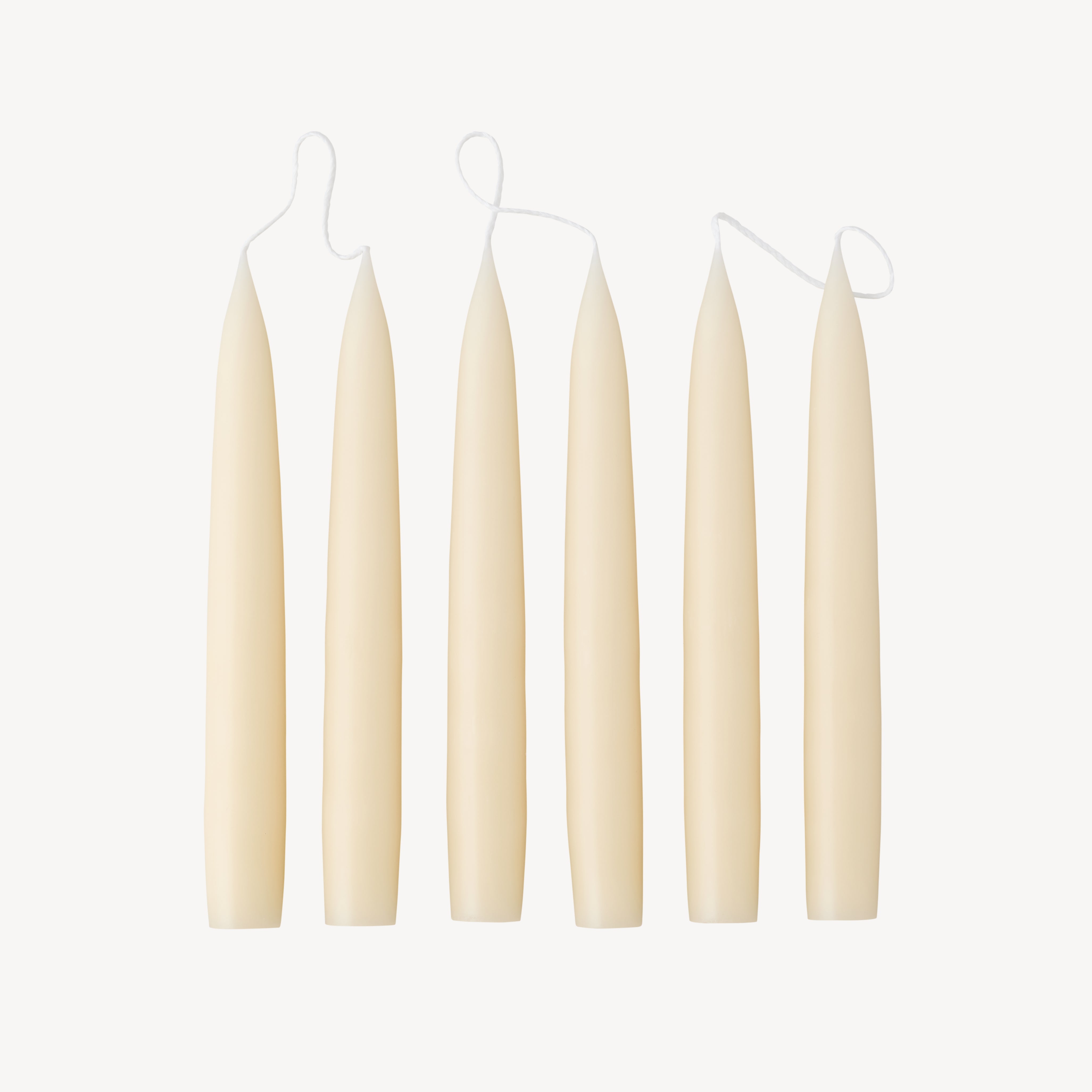 Box of 6 Candles - Taper 20 - Ivory