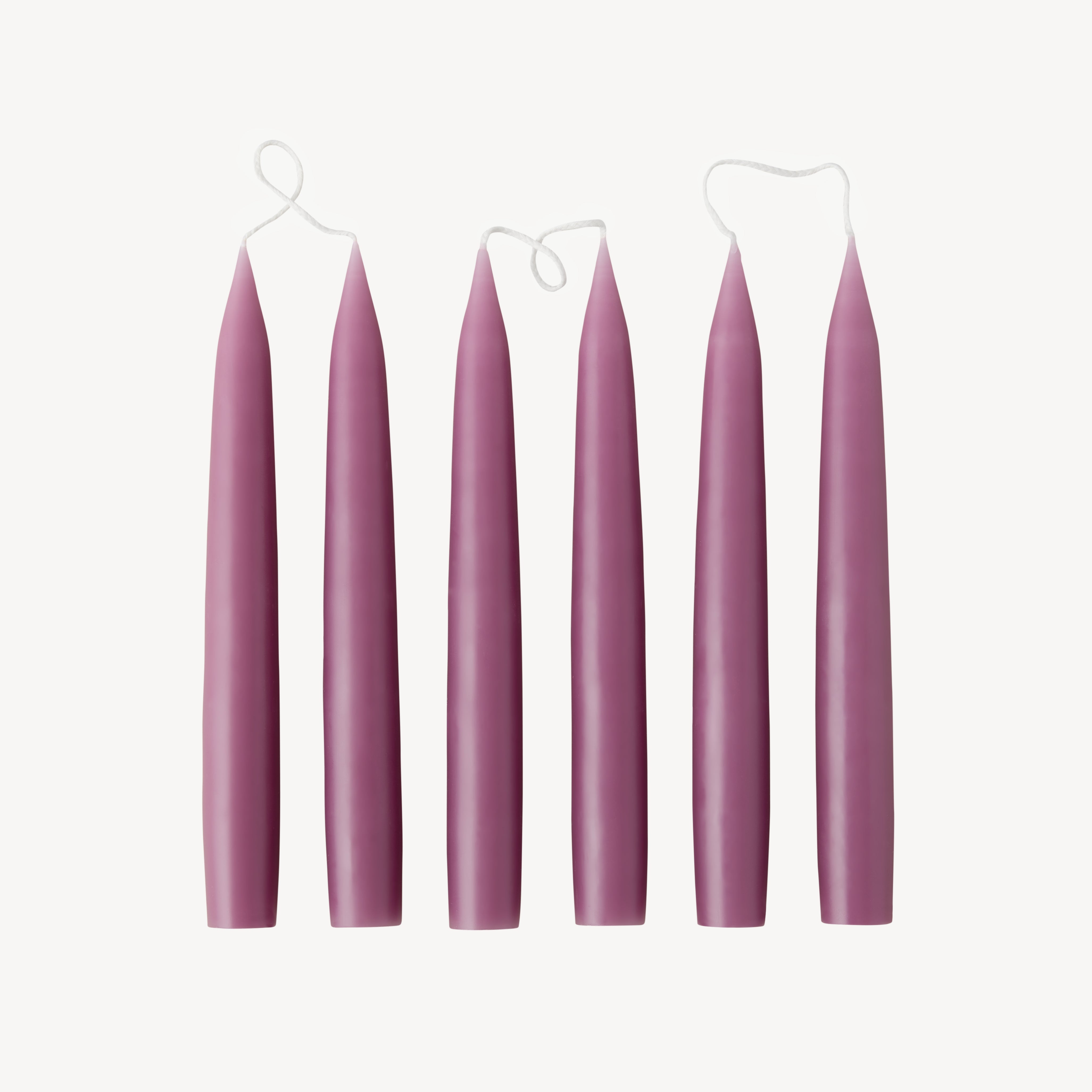 Box of 6 Candles - Taper 20 - Mauve