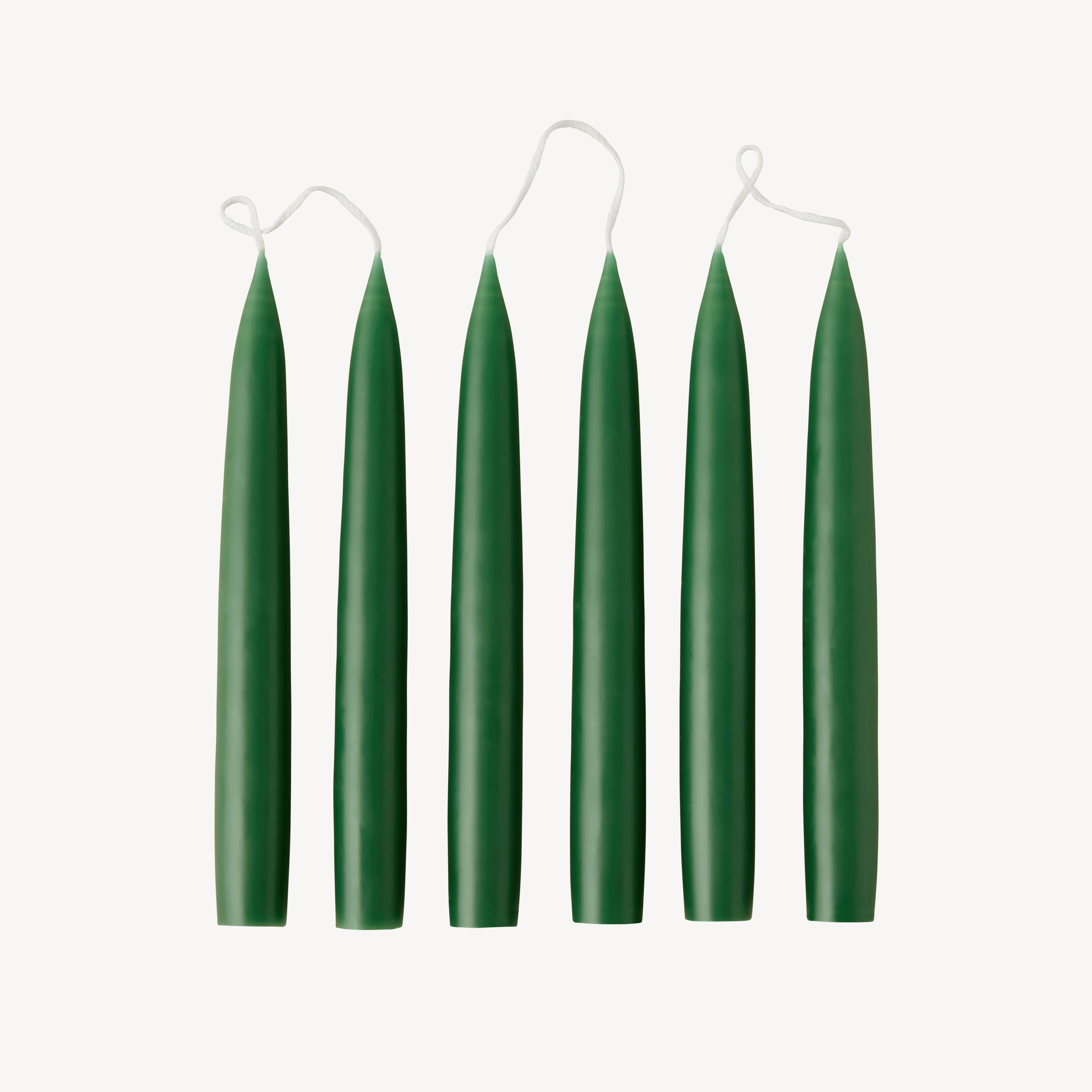 Box of 6 Candles - Taper 20 - Pine Green