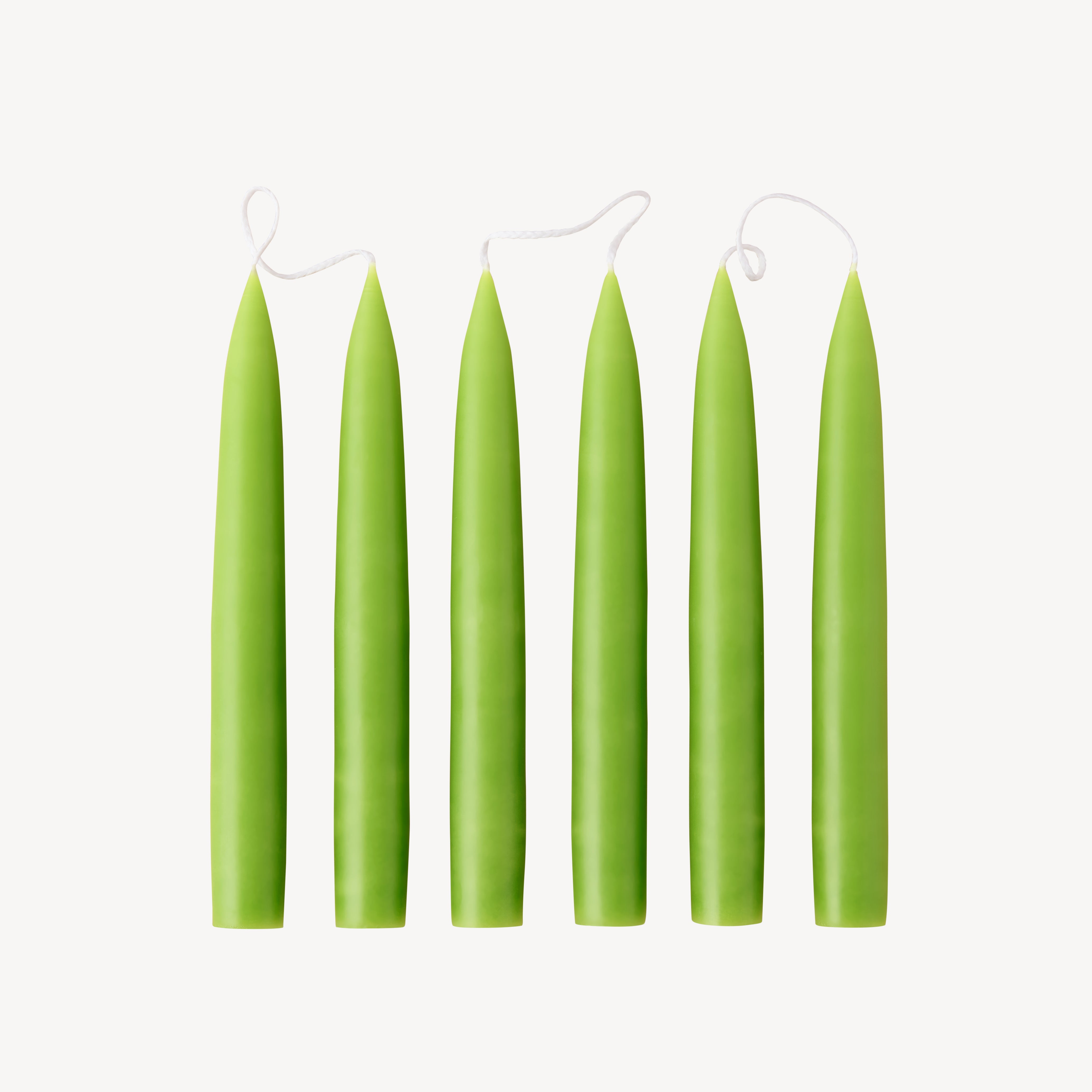 Box of 6 Candles - Taper 20 - Spring Green