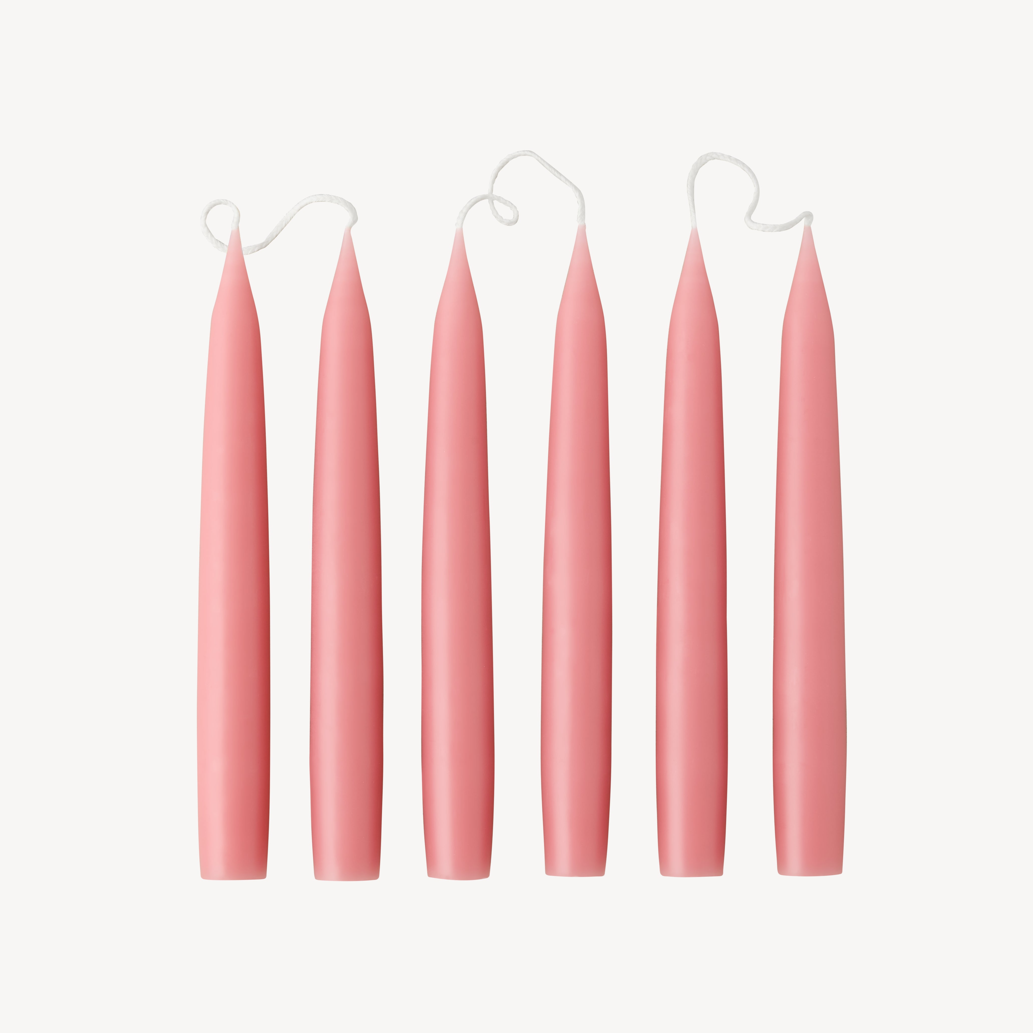 Box of 6 Candles - Taper 20 - Vintage Rose