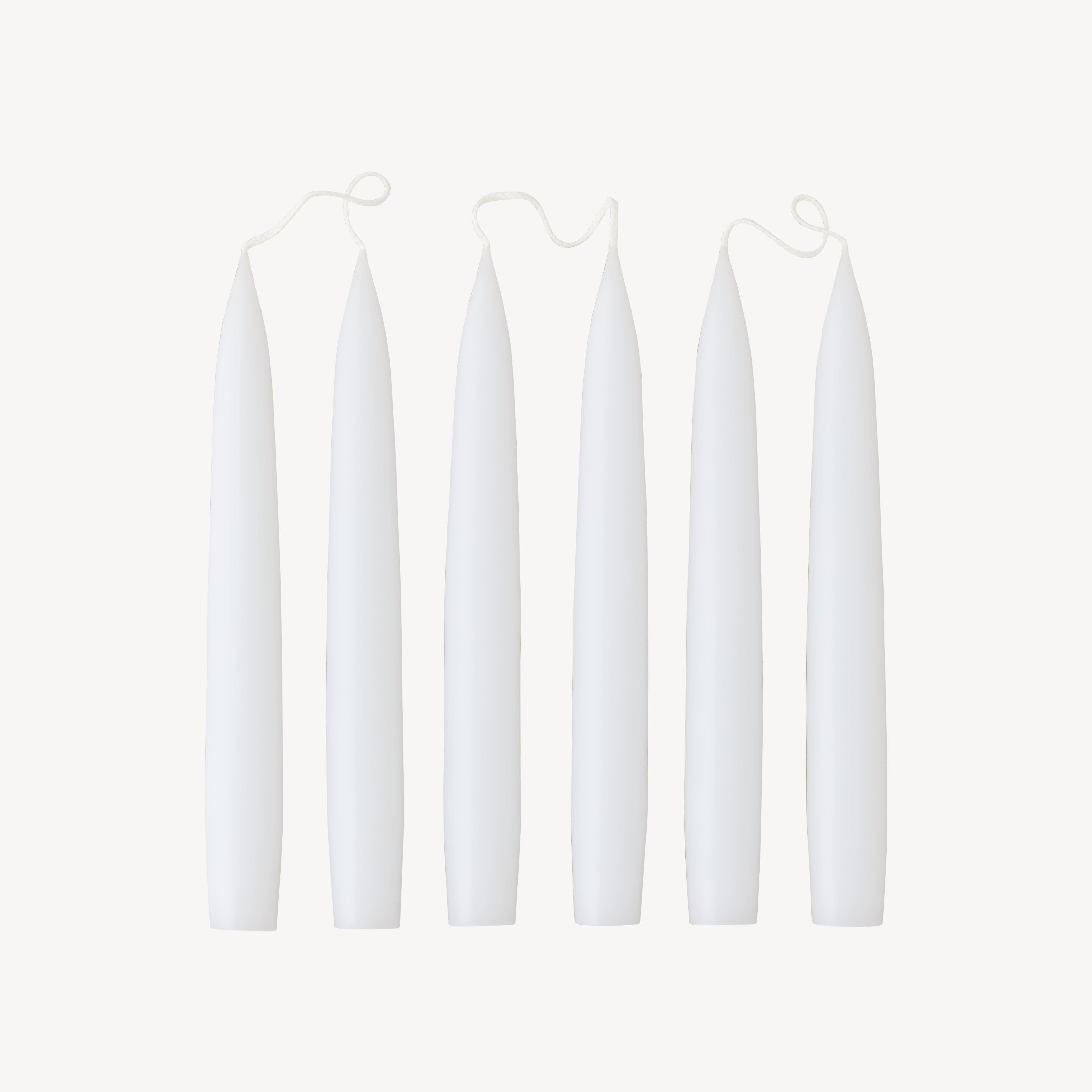 Box of 6 Candles - Taper 20 - White