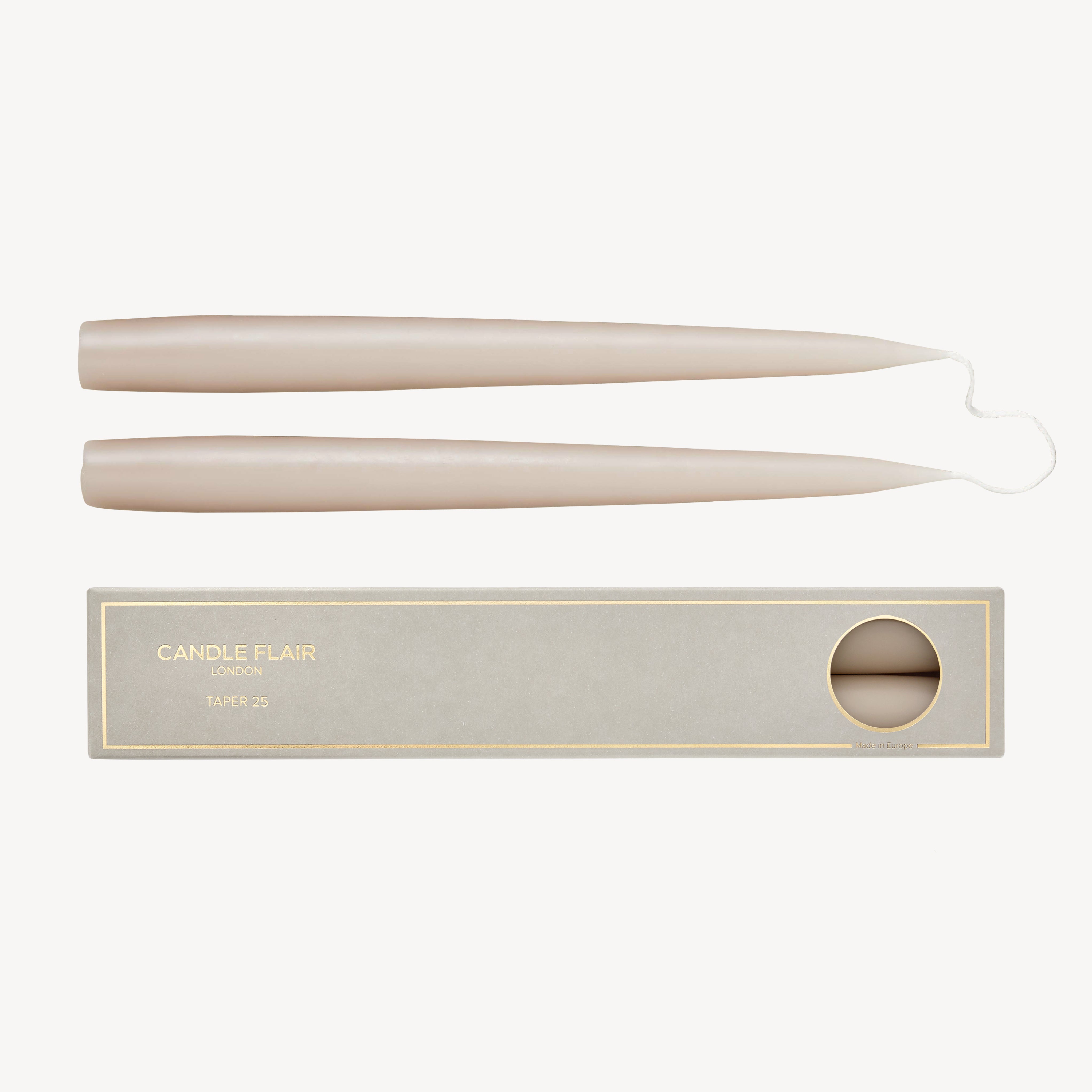 Taper Candle Gift Pair - Latte