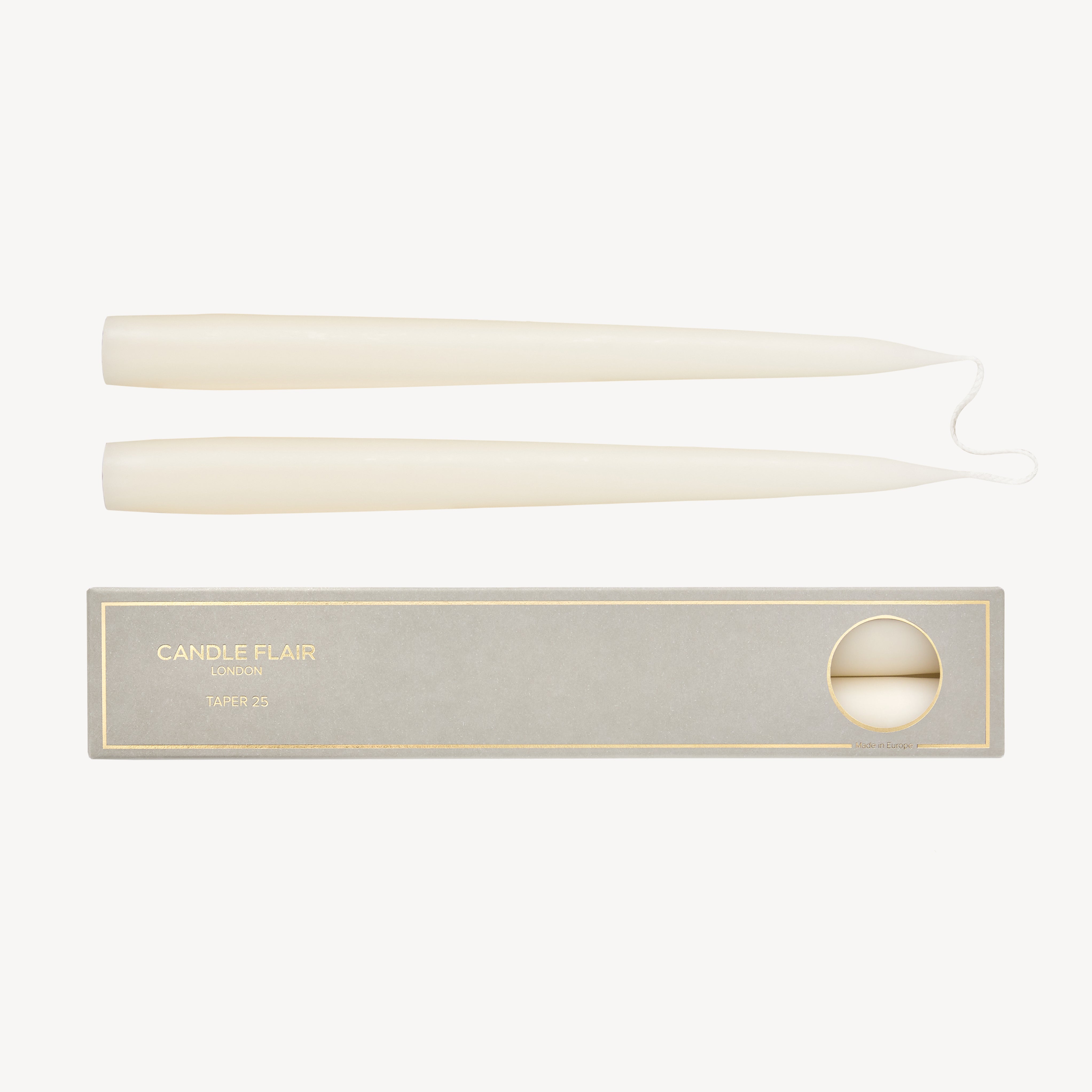 Taper Candle Gift Pair - Off White