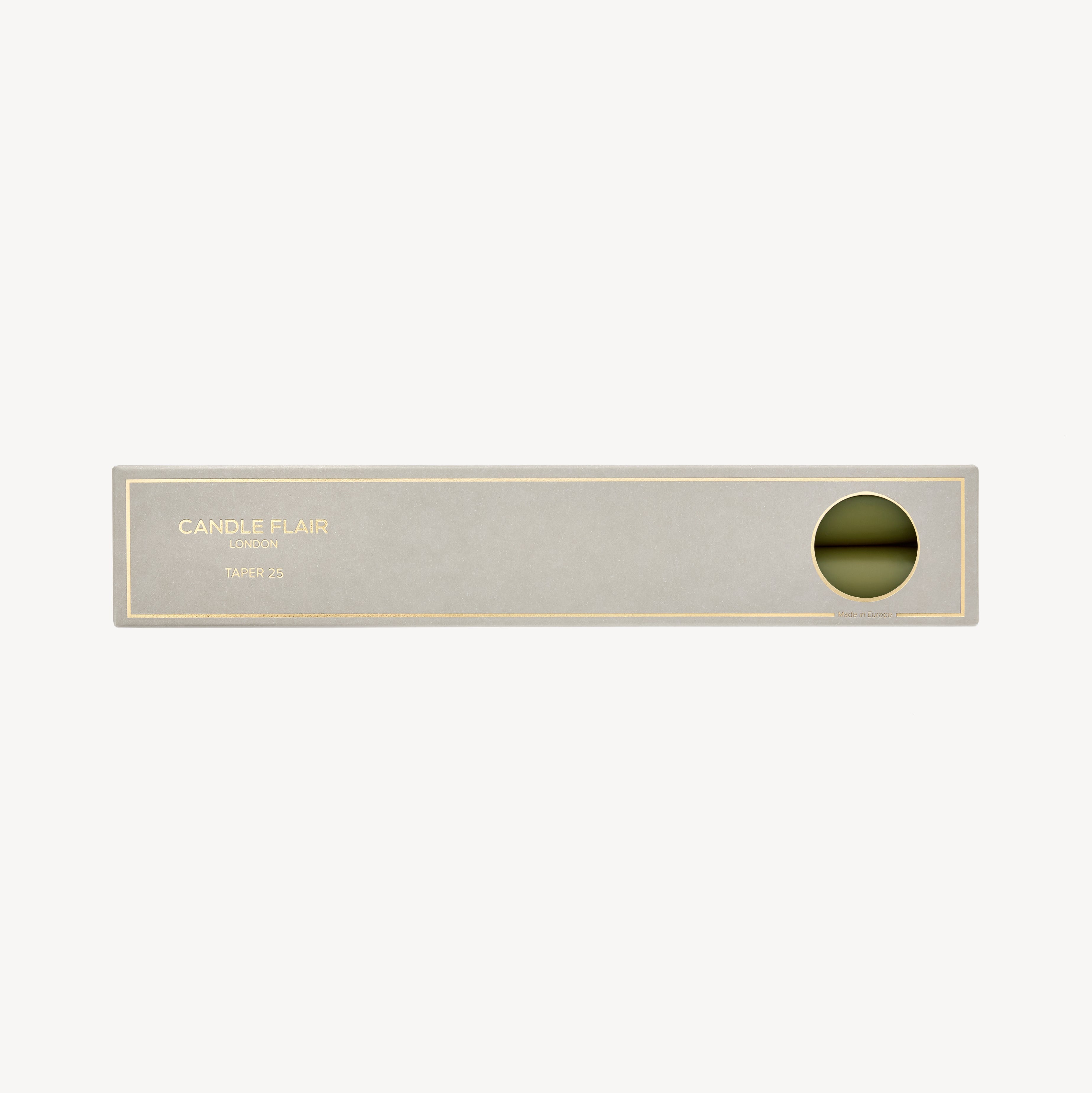 Taper Candle Gift Pair - Olive Green
