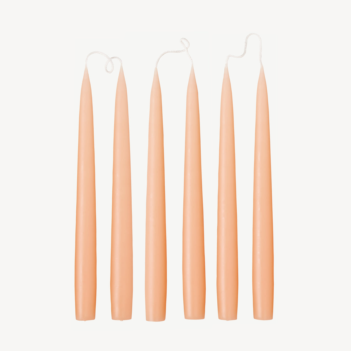 Box of 6 Candles - Taper 25 - Peach