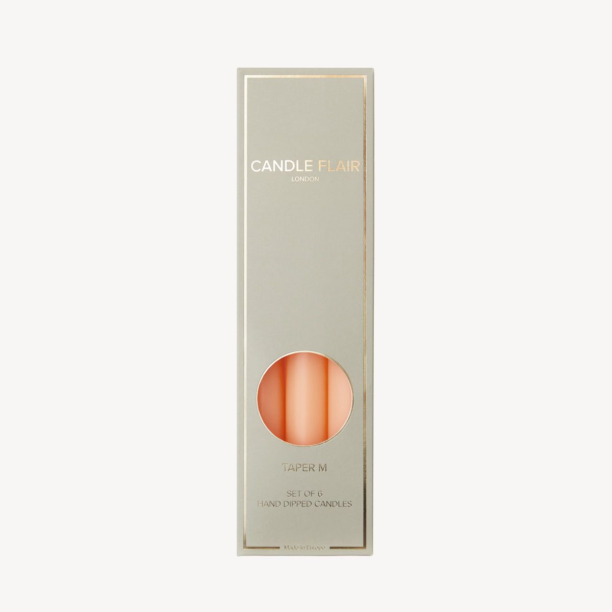 Box of 6 Candles - Taper 25 - Peach