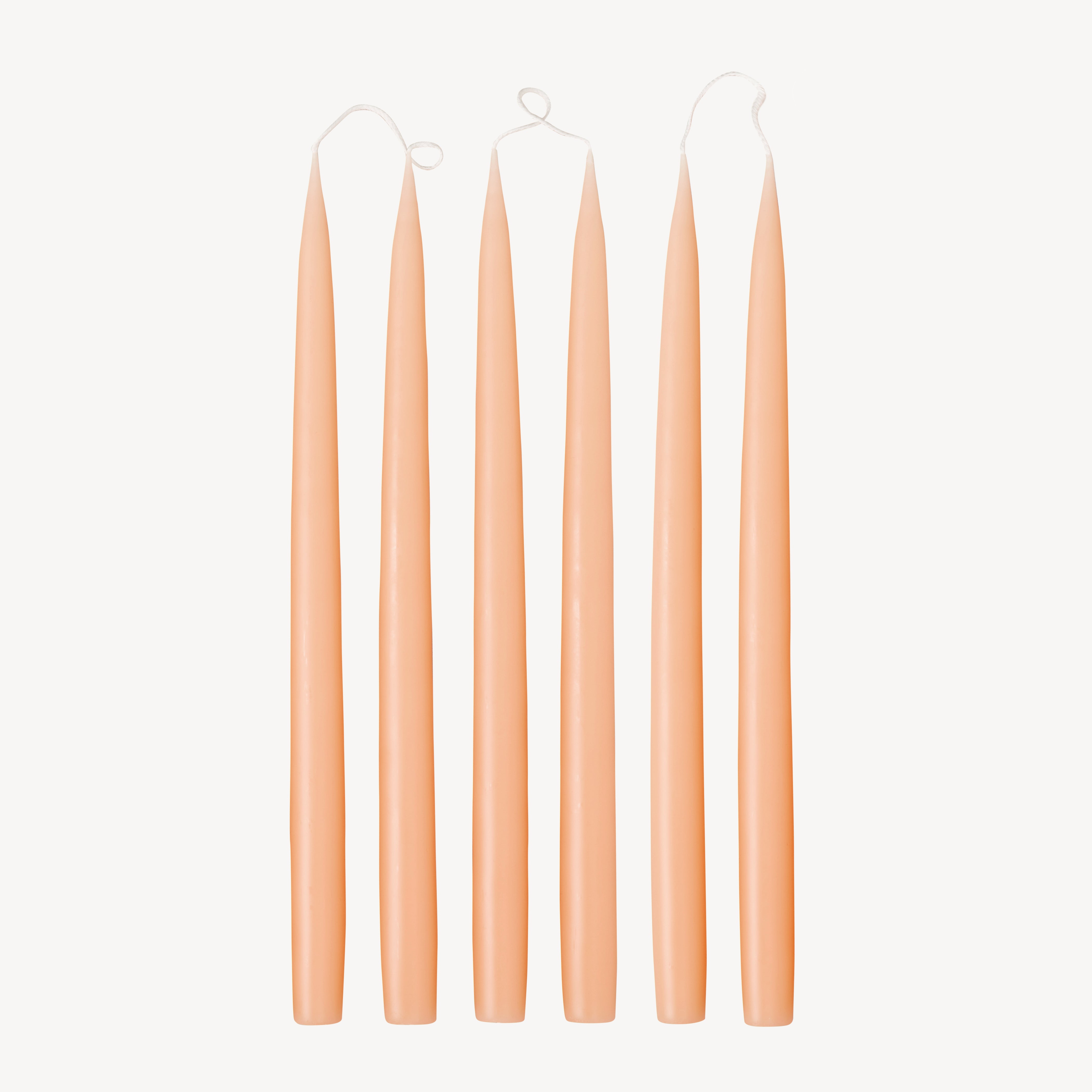 Box of 6 Candles - Taper 35 - Peach