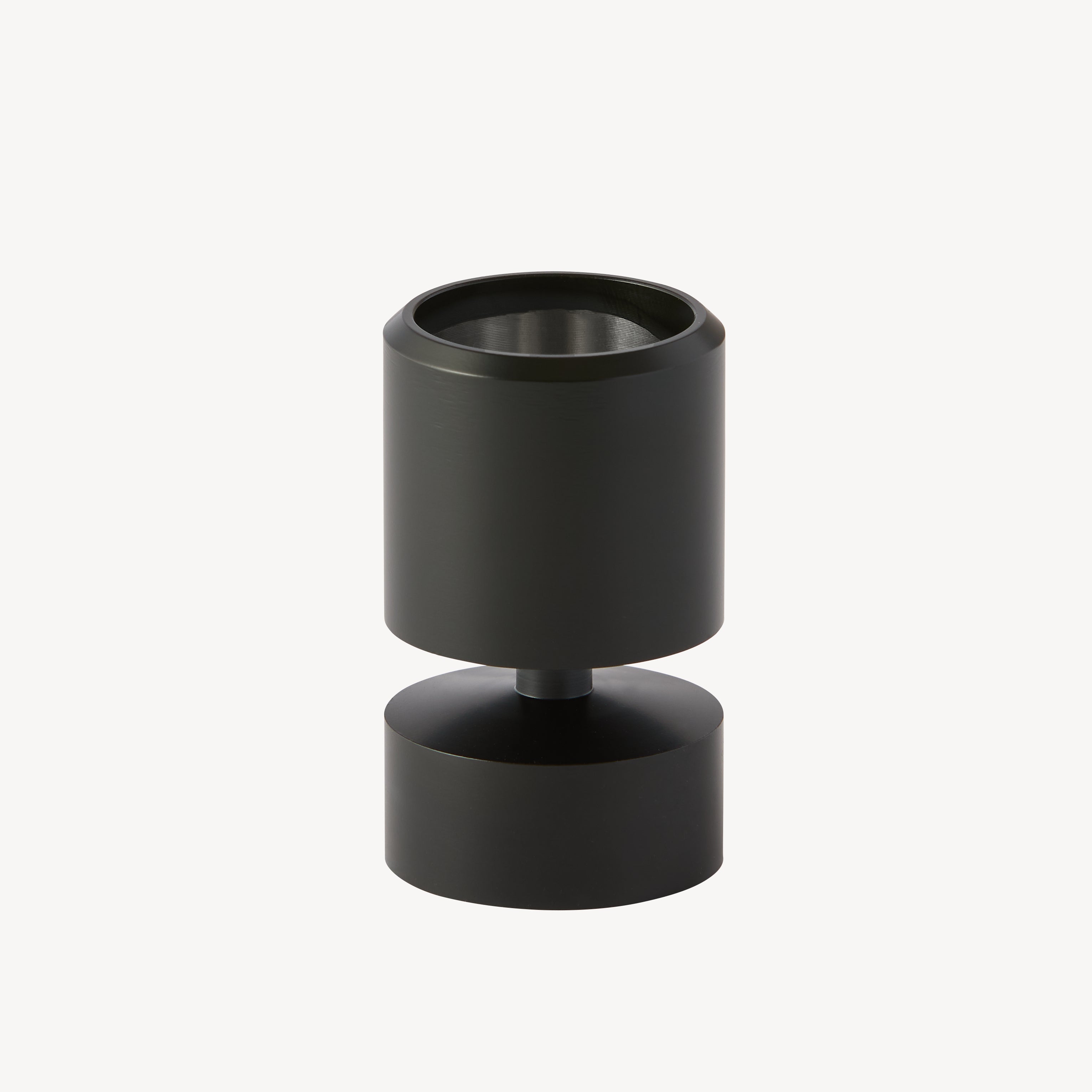 Hourglass Dinner Candle Holder - Black