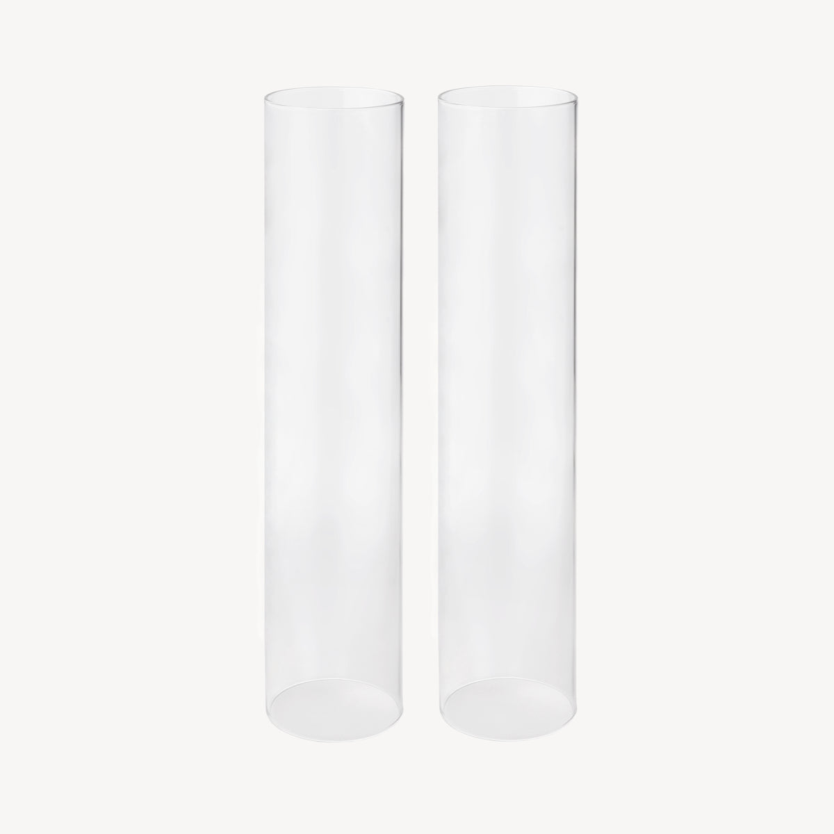 Smooth Glass Candle Hurricane Covers - Set of 2