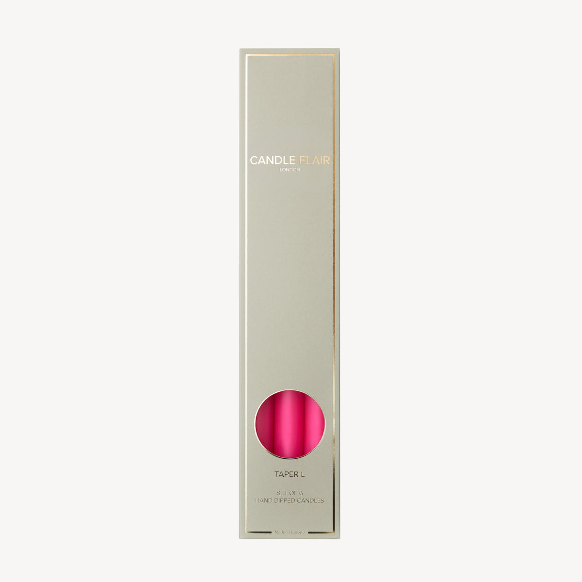 Box of 6 Candles - Taper 35 - Bright Pink Cherry