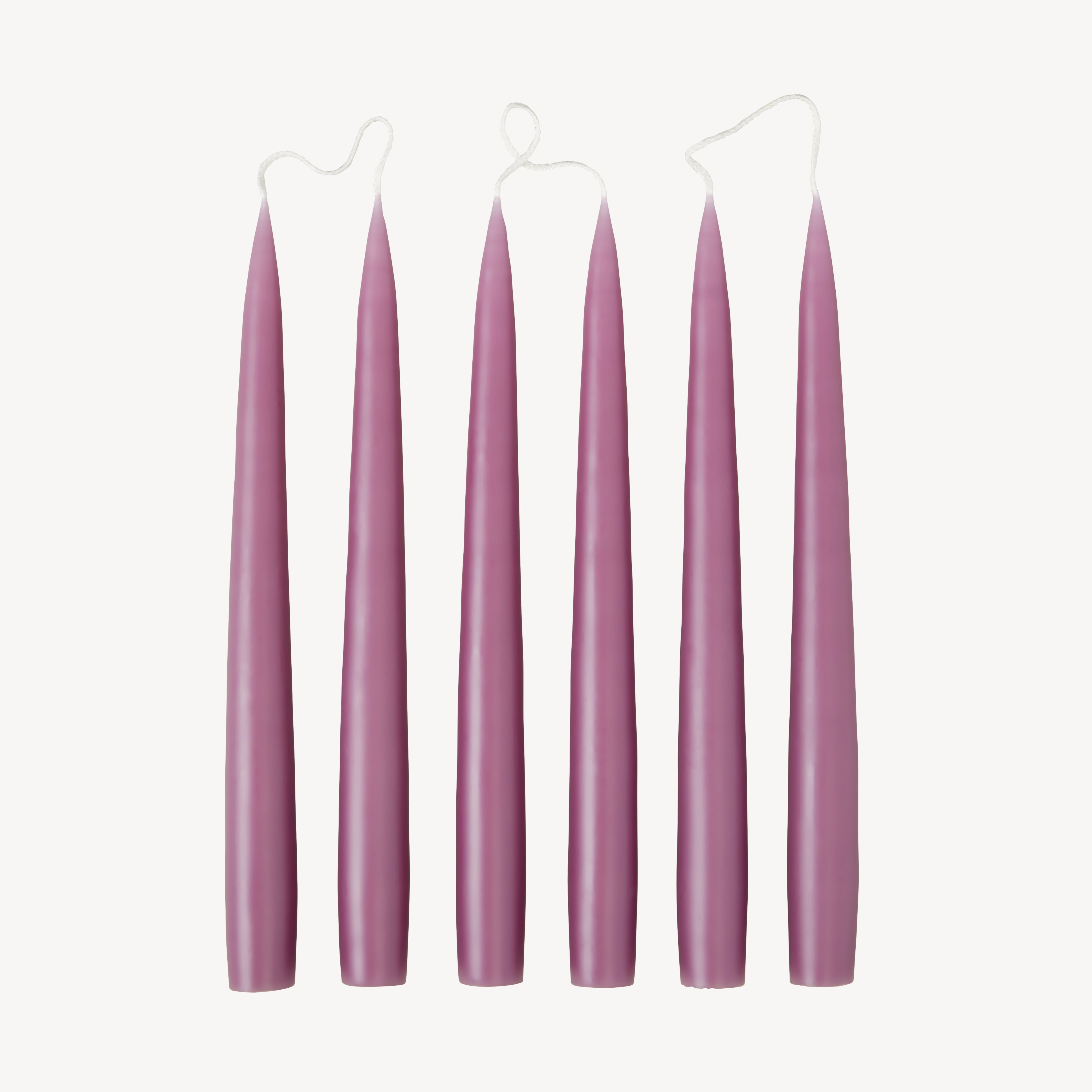 Box of 6 Candles - Taper 25 - Mauve