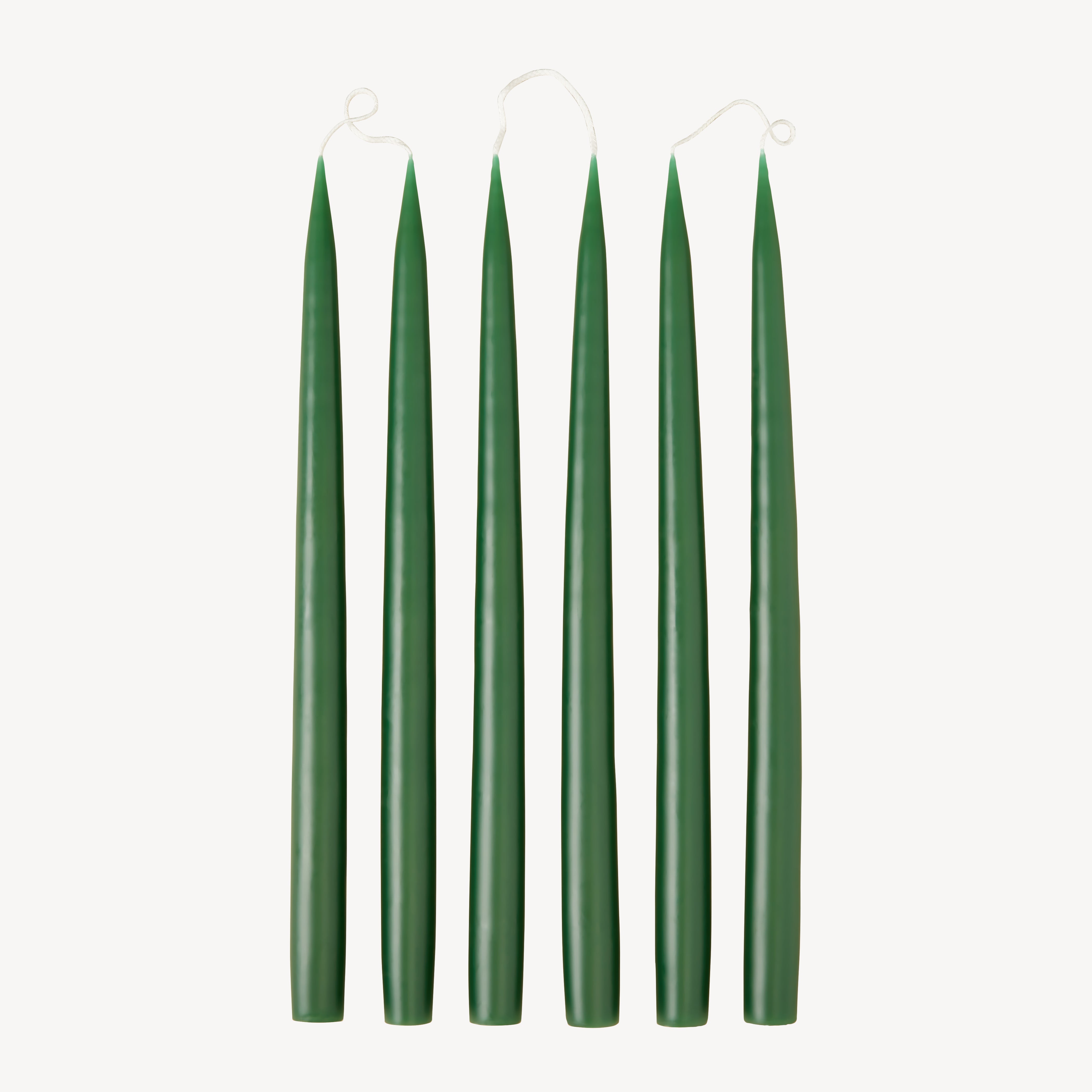 Box of 6 Candles - Taper 35 - Pine Green