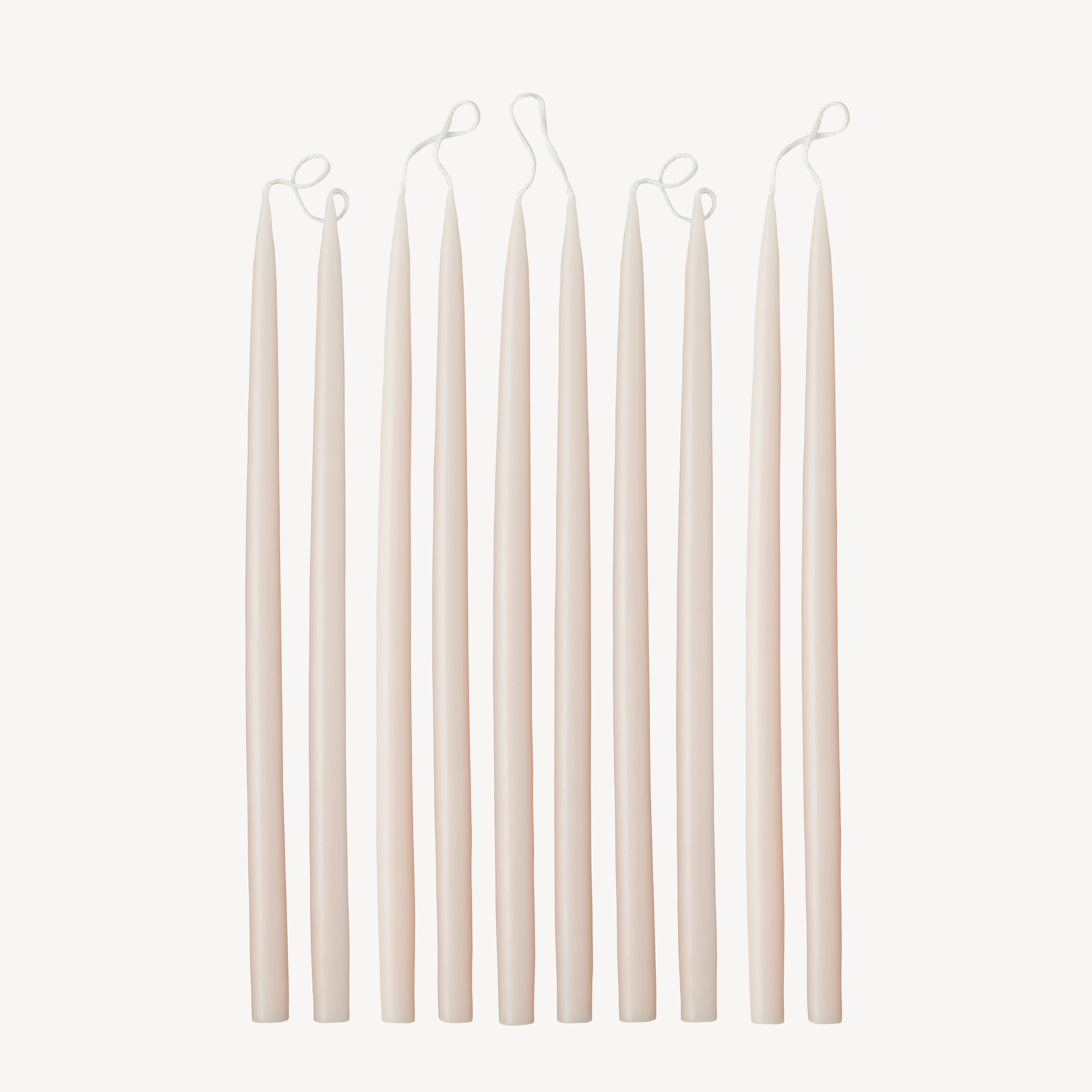 Box of 10 Candles - Taper 28 Skinny - Nude