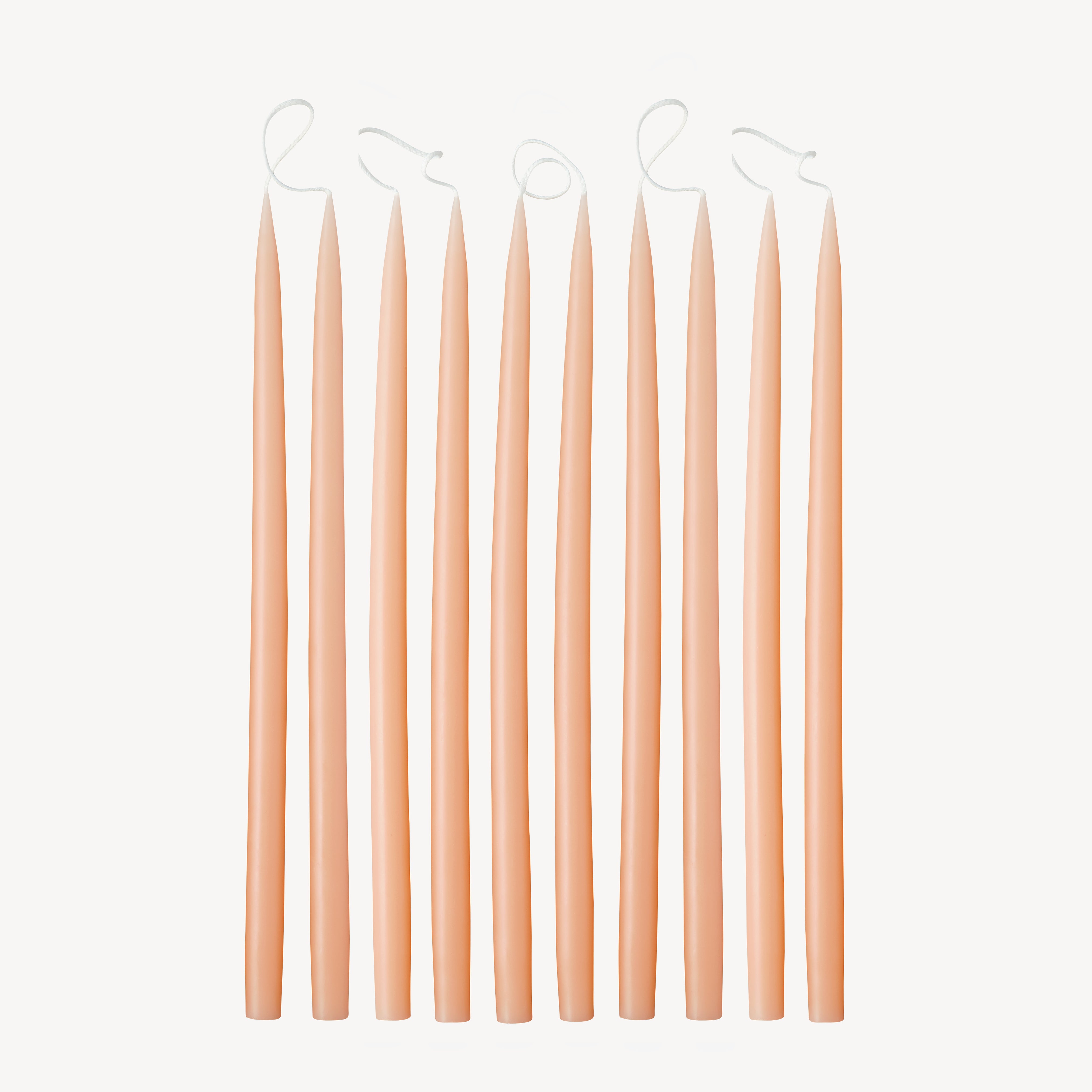 Box of 10 Candles - Taper 28 Skinny - Peach