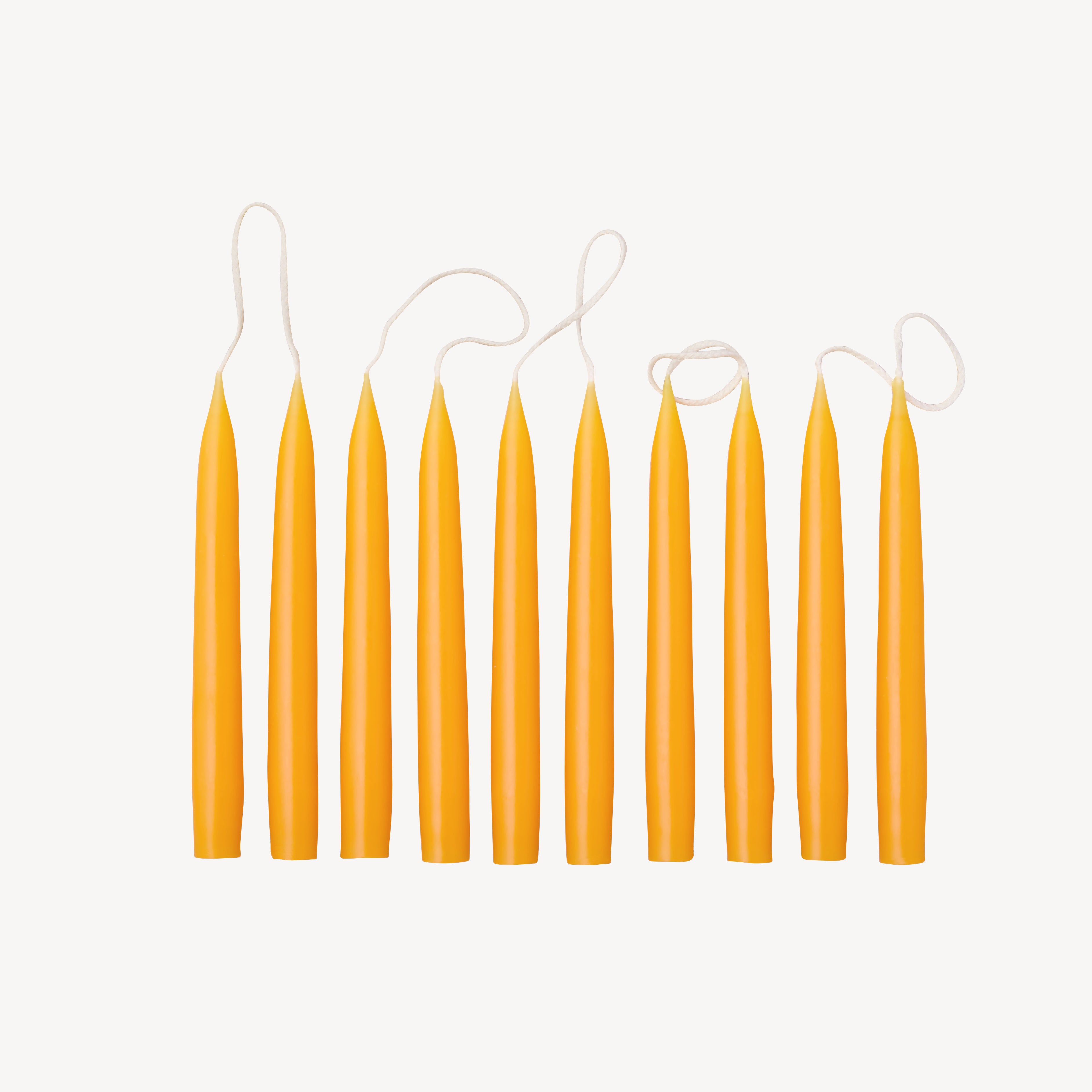 Box of 10 Candles - Taper Mini - Butterscotch