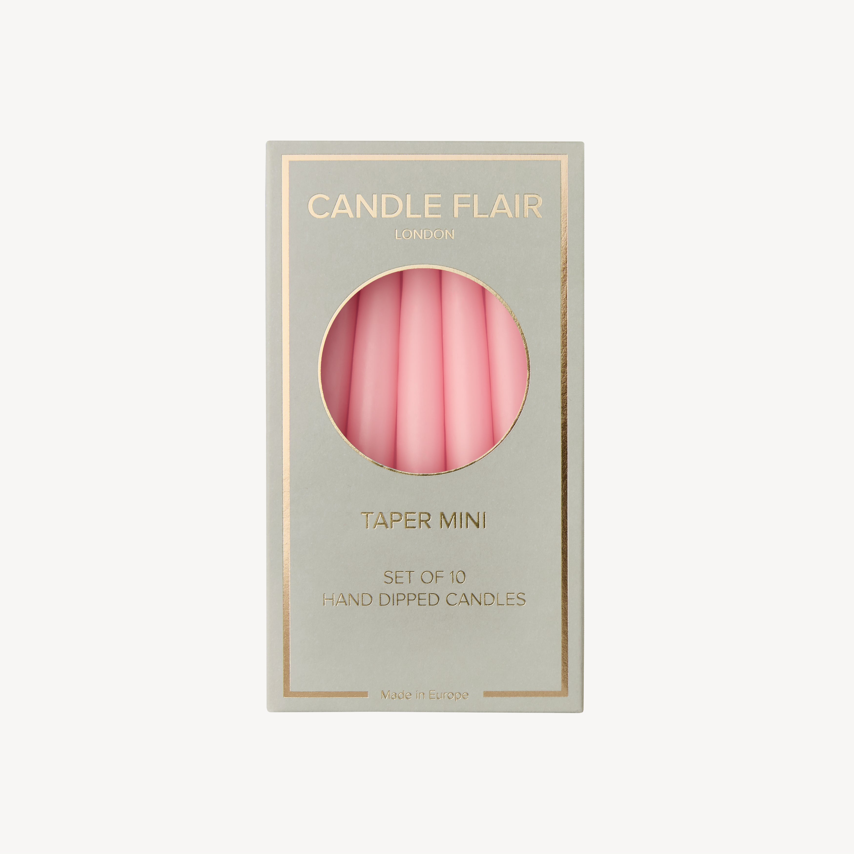 Box of 10 Candles - Taper Mini - Candy Pink