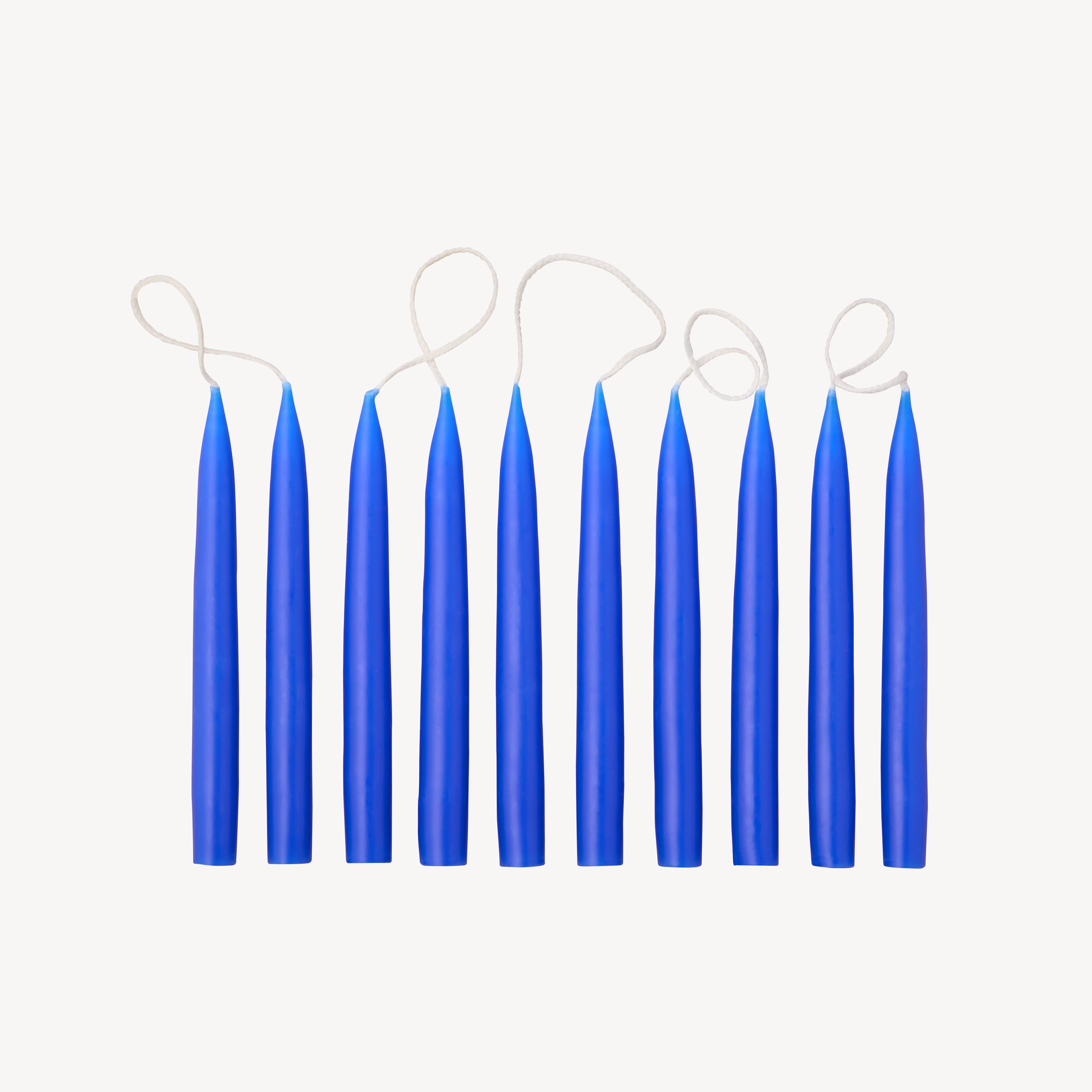 Box of 10 Candles - Taper Mini - Cobalt Blue