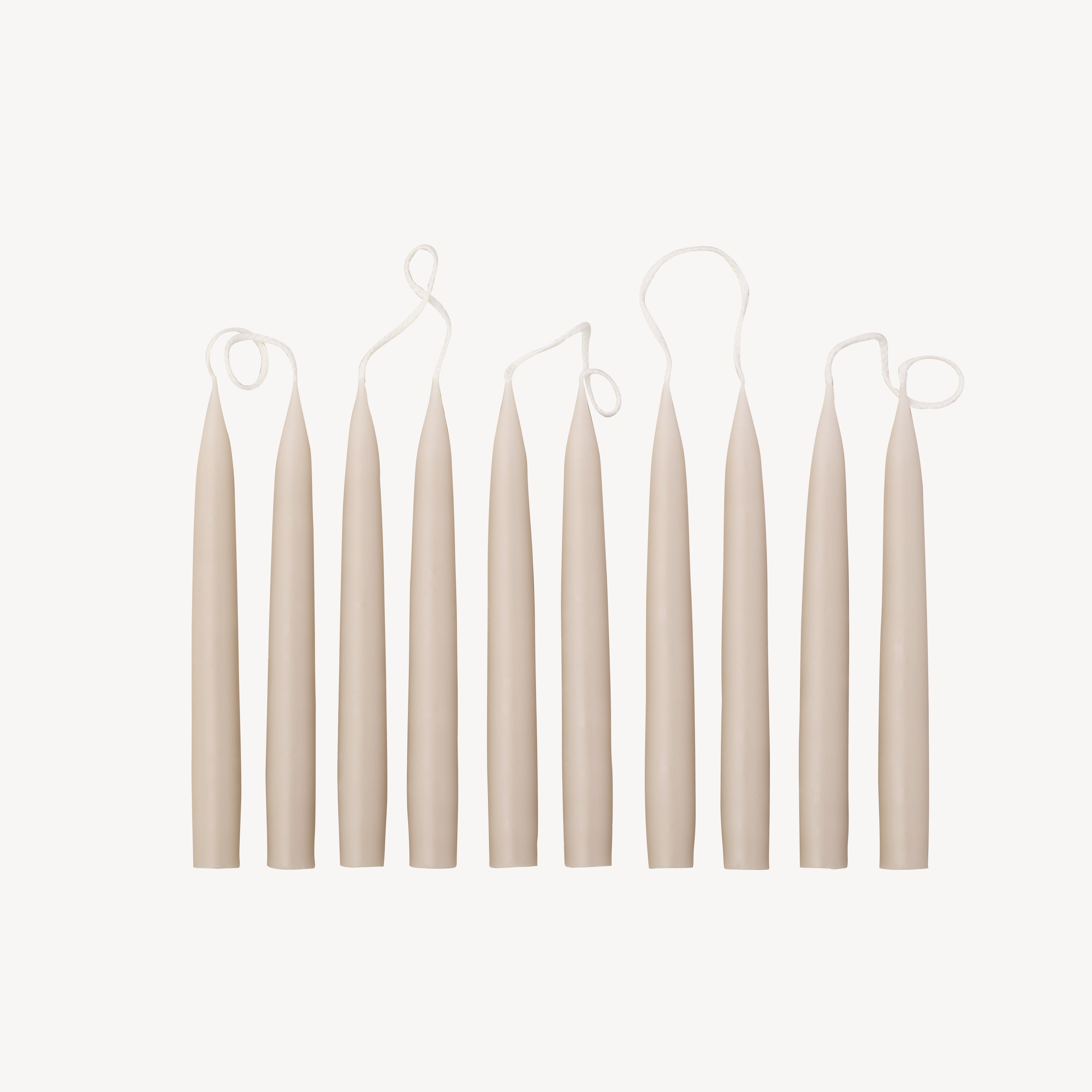 Box of 10 Candles - Taper Mini - Latte