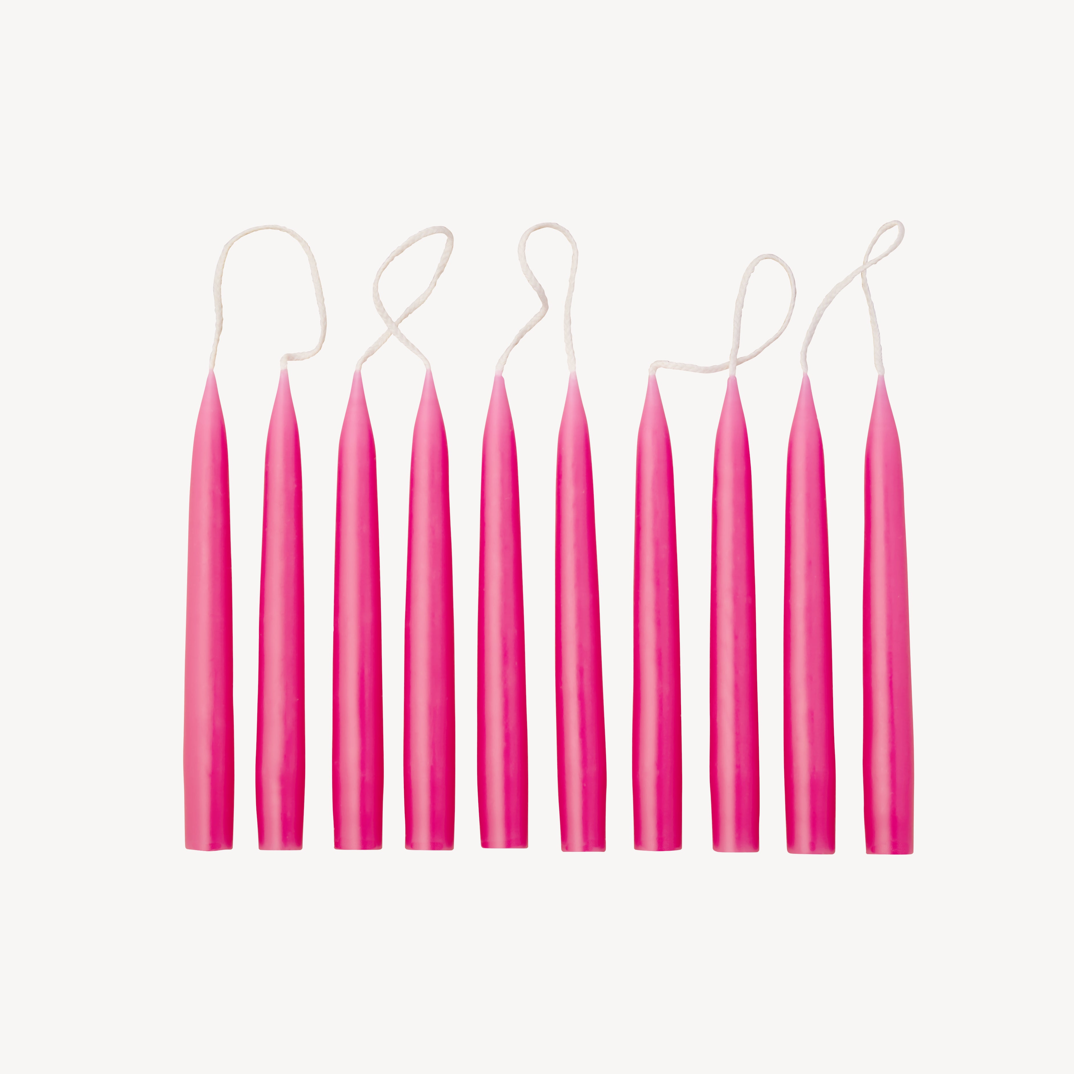 Box of 10 Candles - Taper Mini - Light Cherry