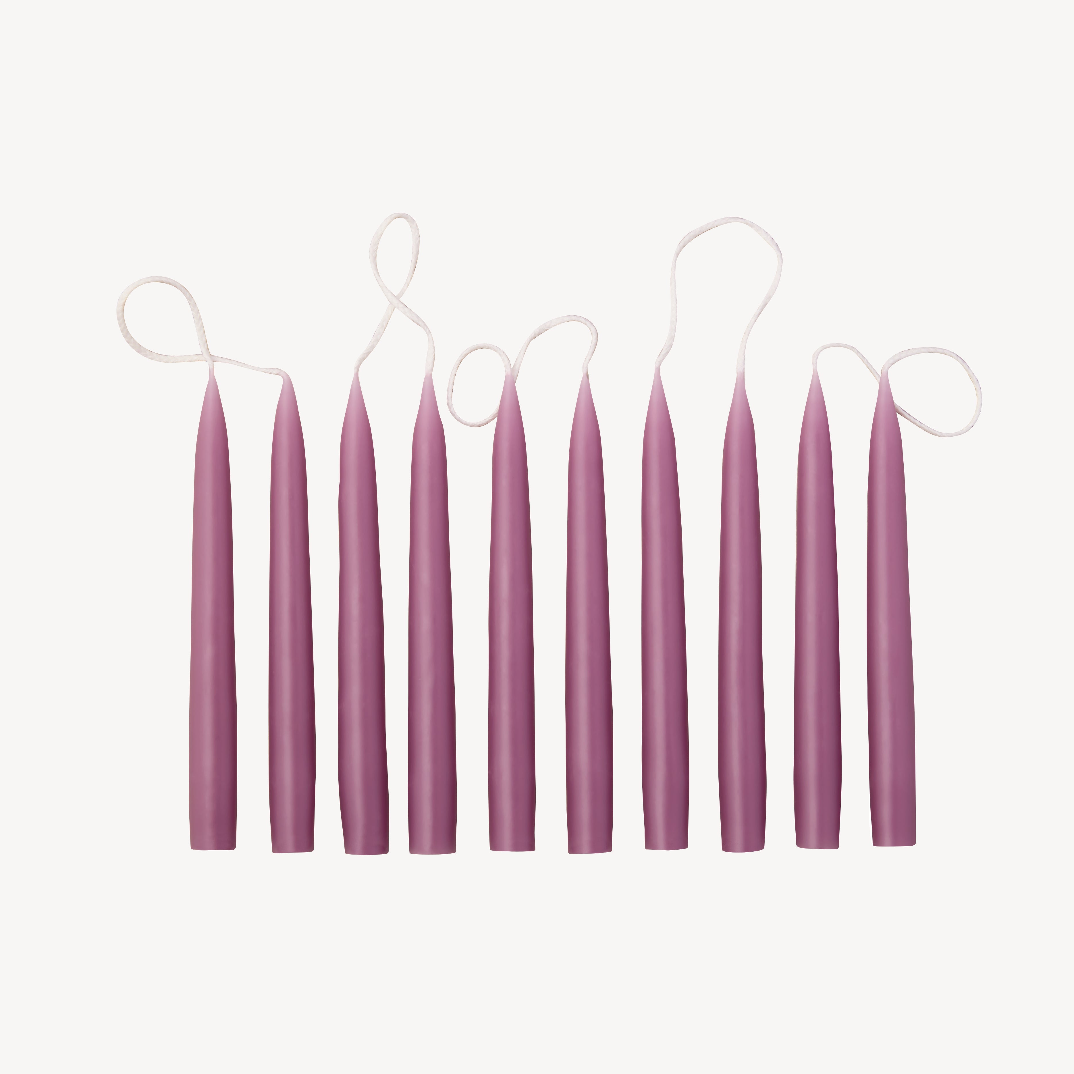 Box of 10 Candles - Taper Mini - Mauve