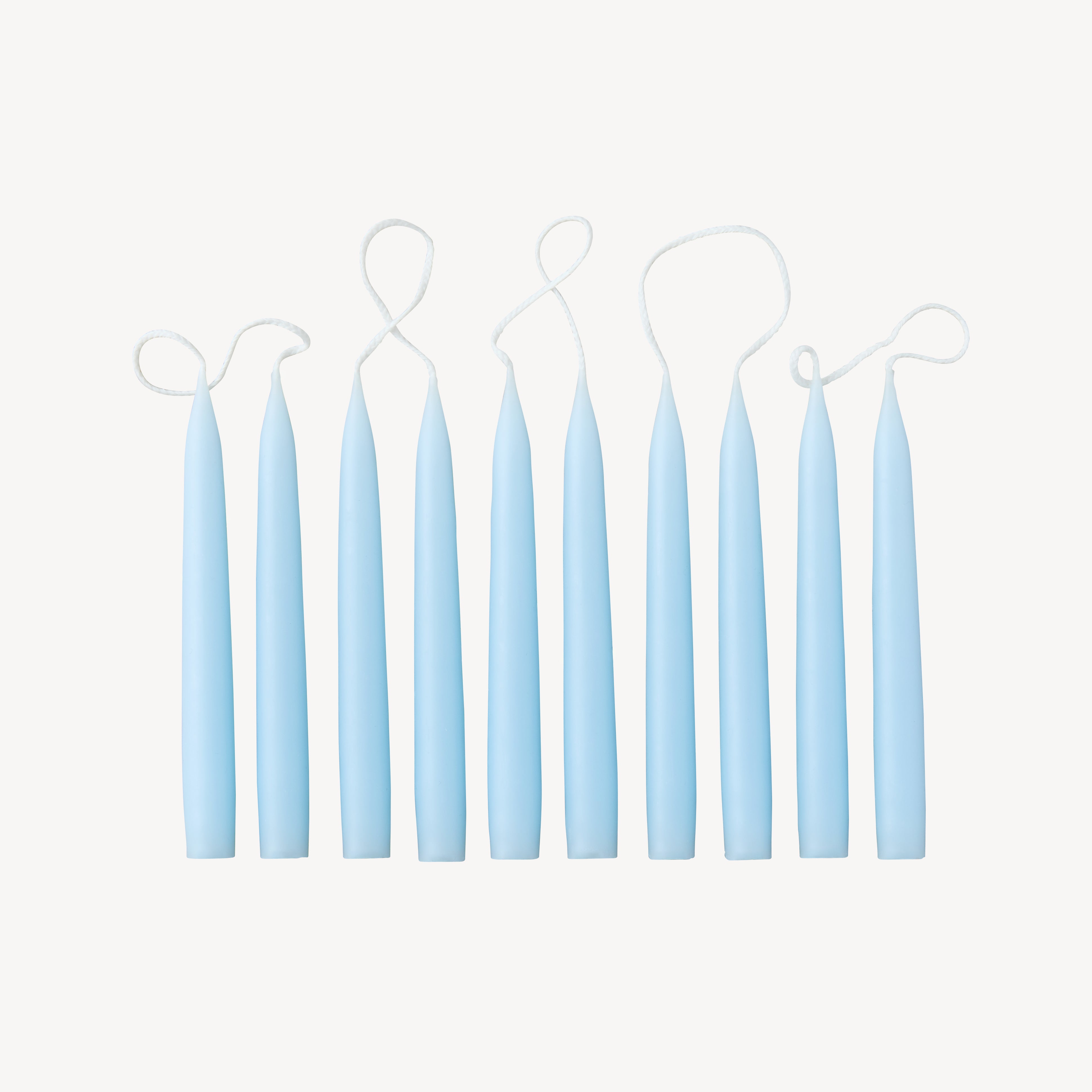 Box of 10 Candles - Taper Mini - Pale Blue