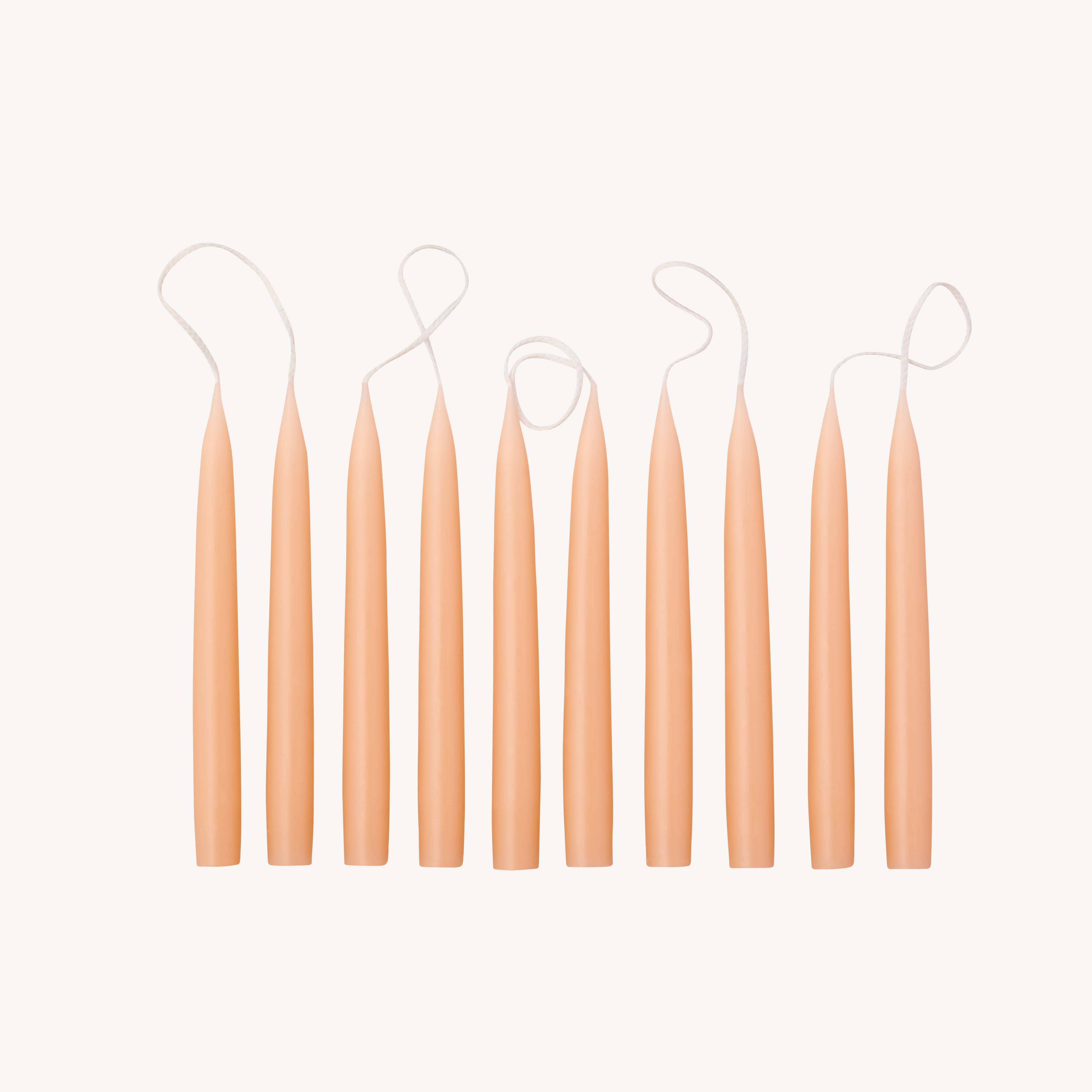 Box of 10 Candles - Taper Mini - Peach
