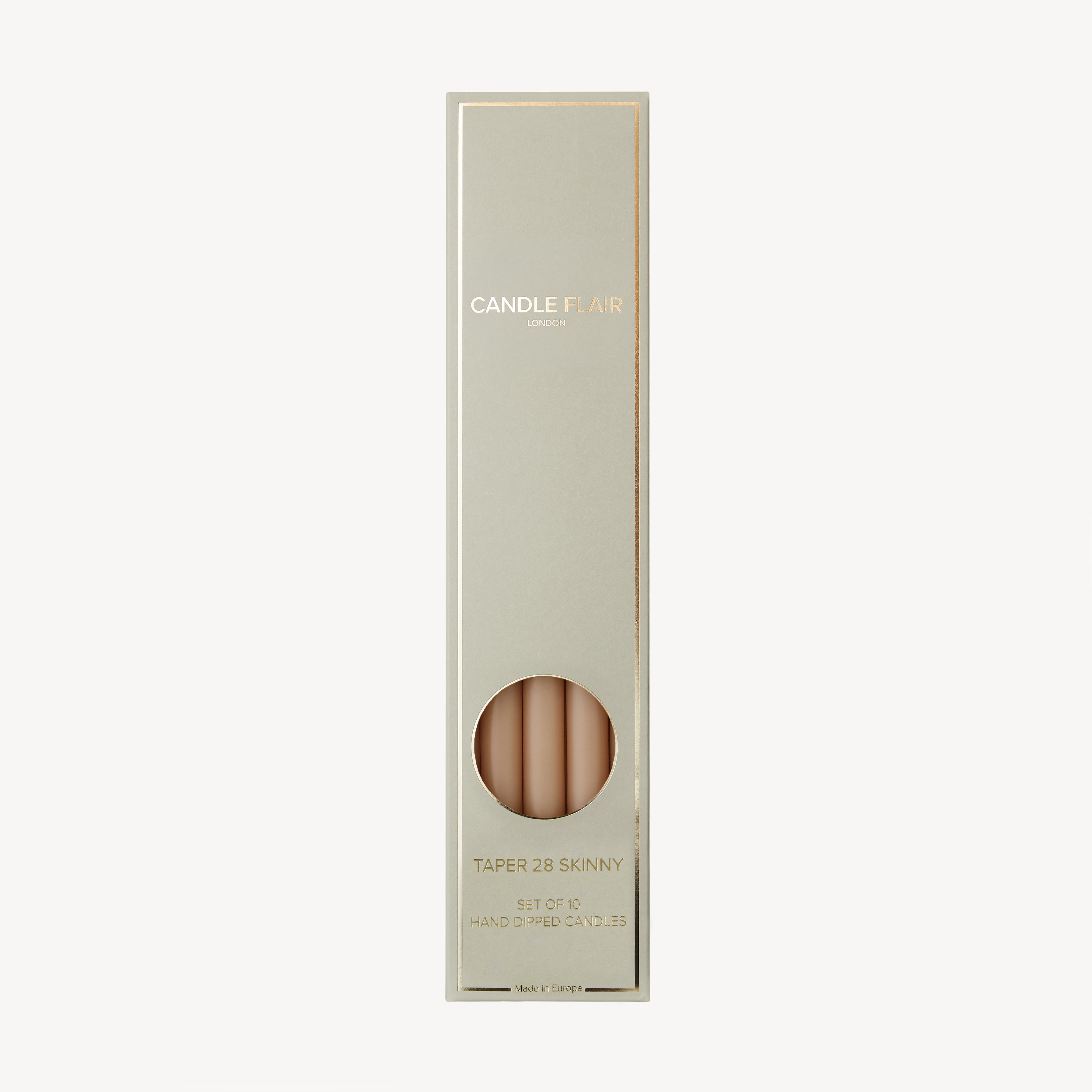 Box of 10 Candles - 28 Skinny - Cappuccino