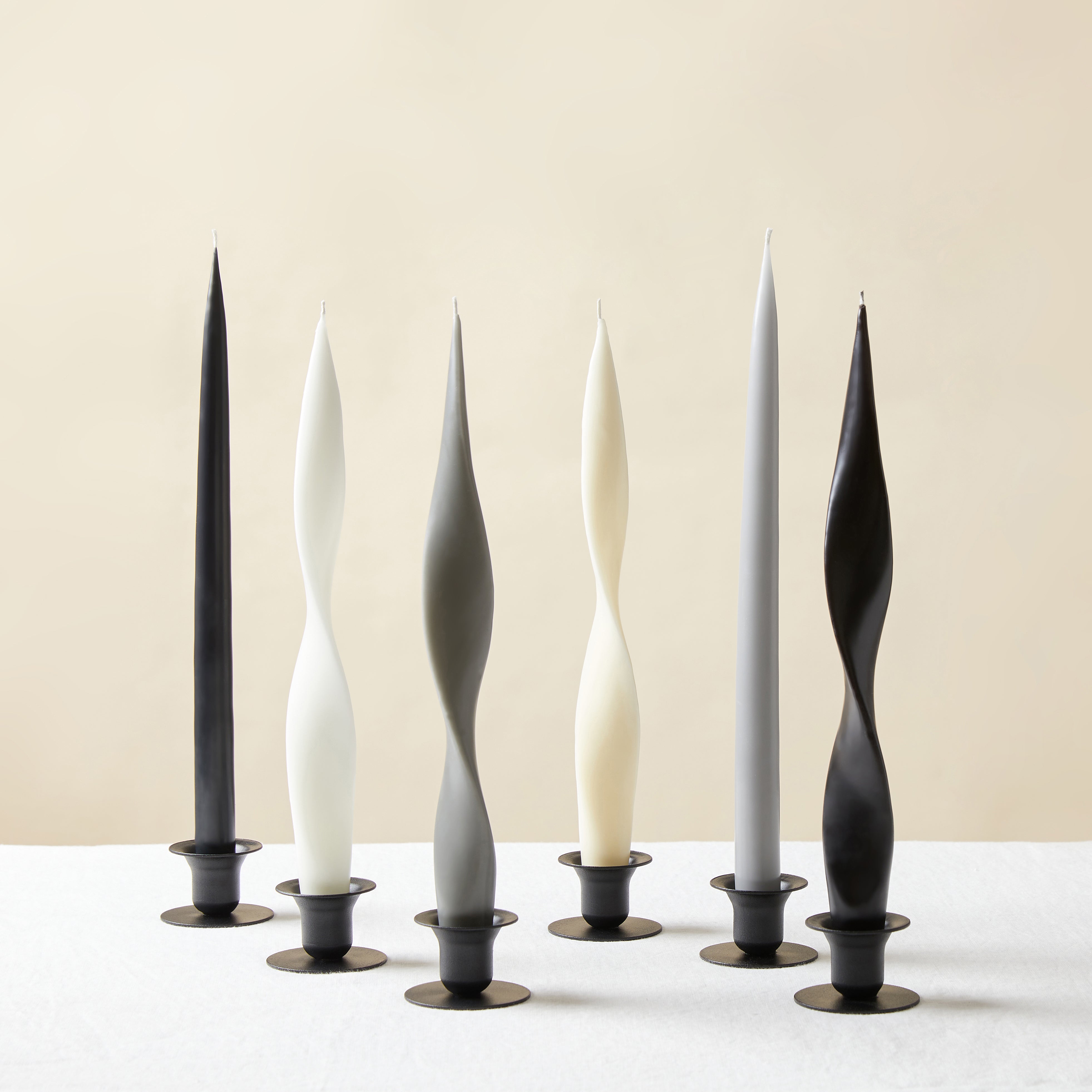 Ribbon Candle - Mid Grey