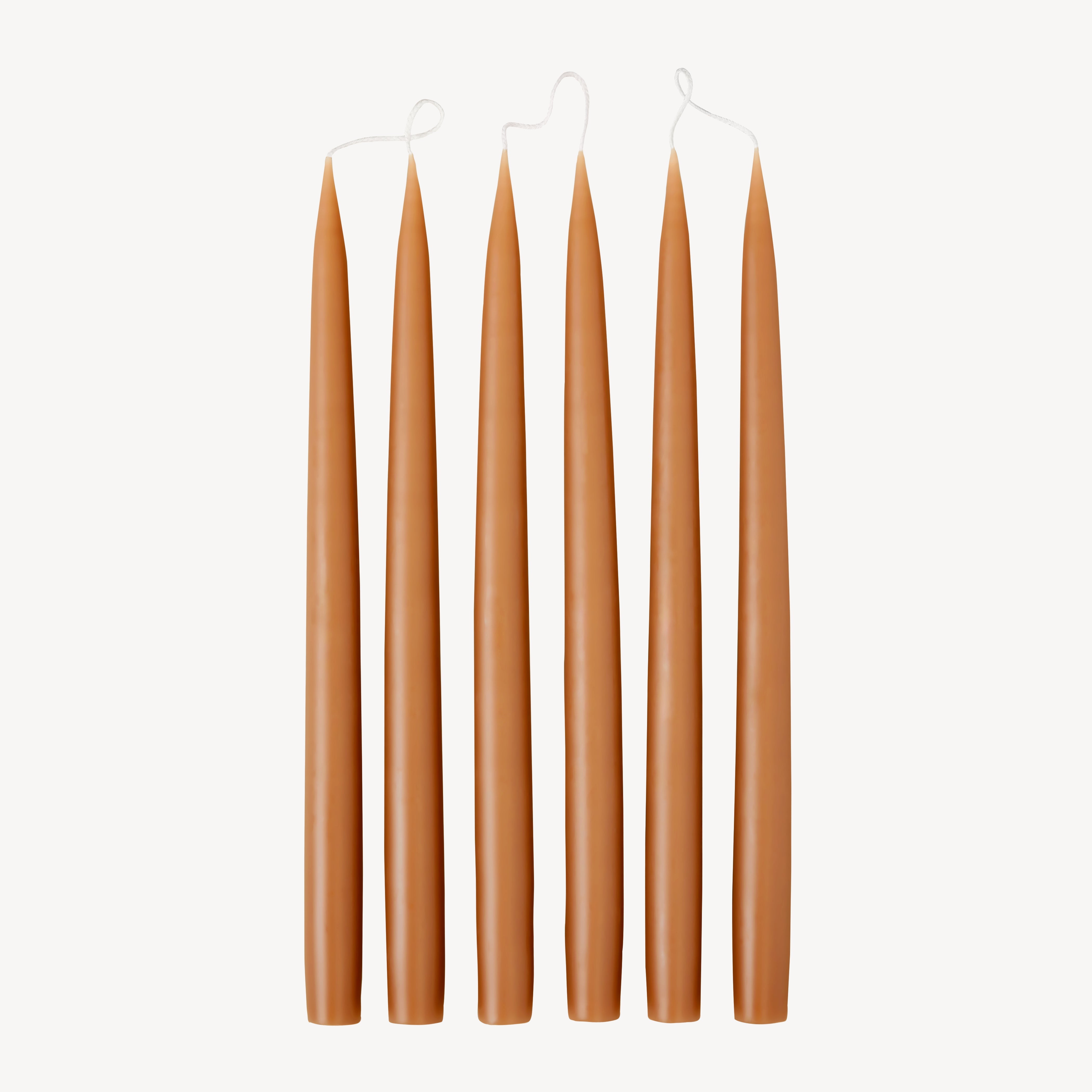 Box of 6 Candles - Taper 35 - Caramel