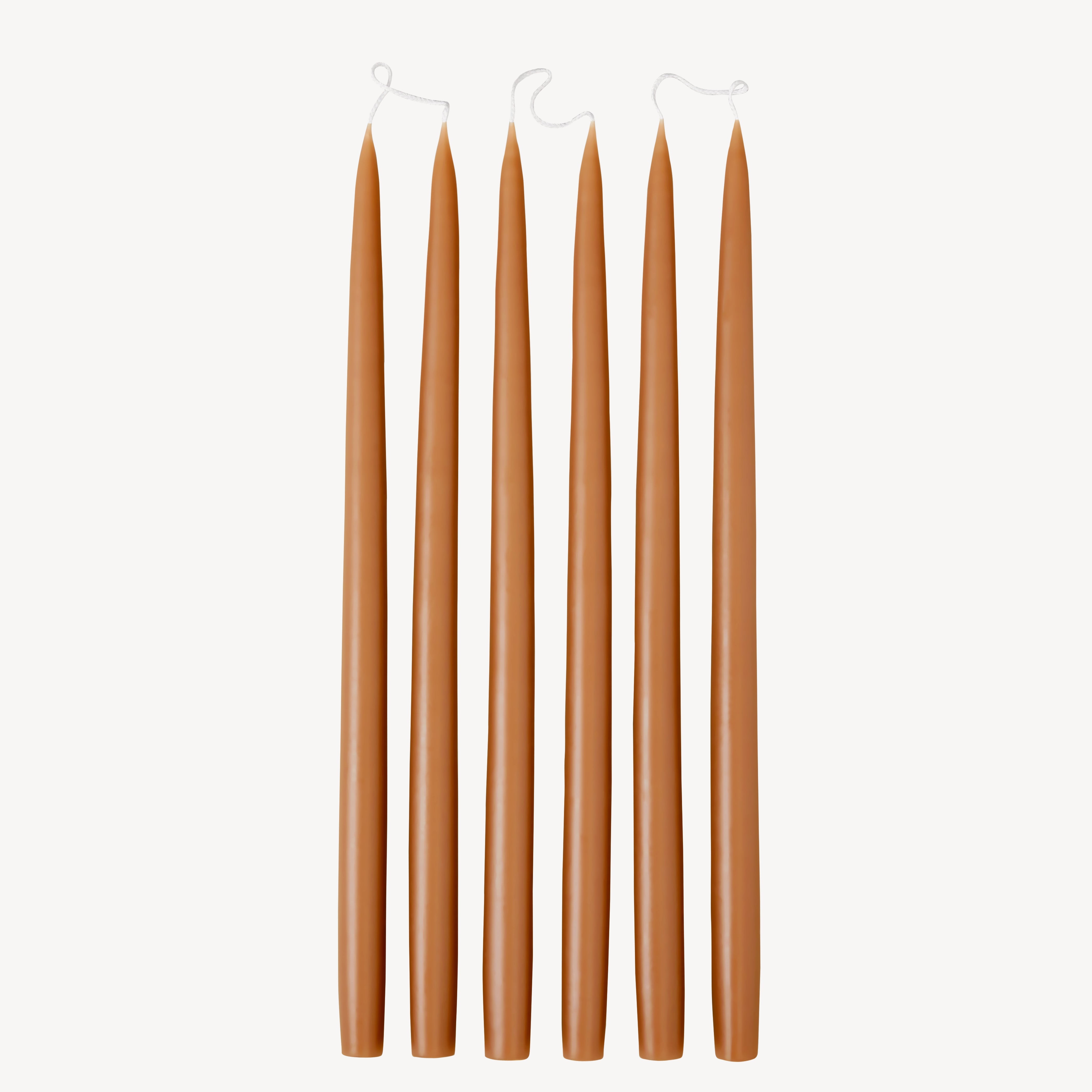 Box of 6 Candles - Taper 45 - Caramel