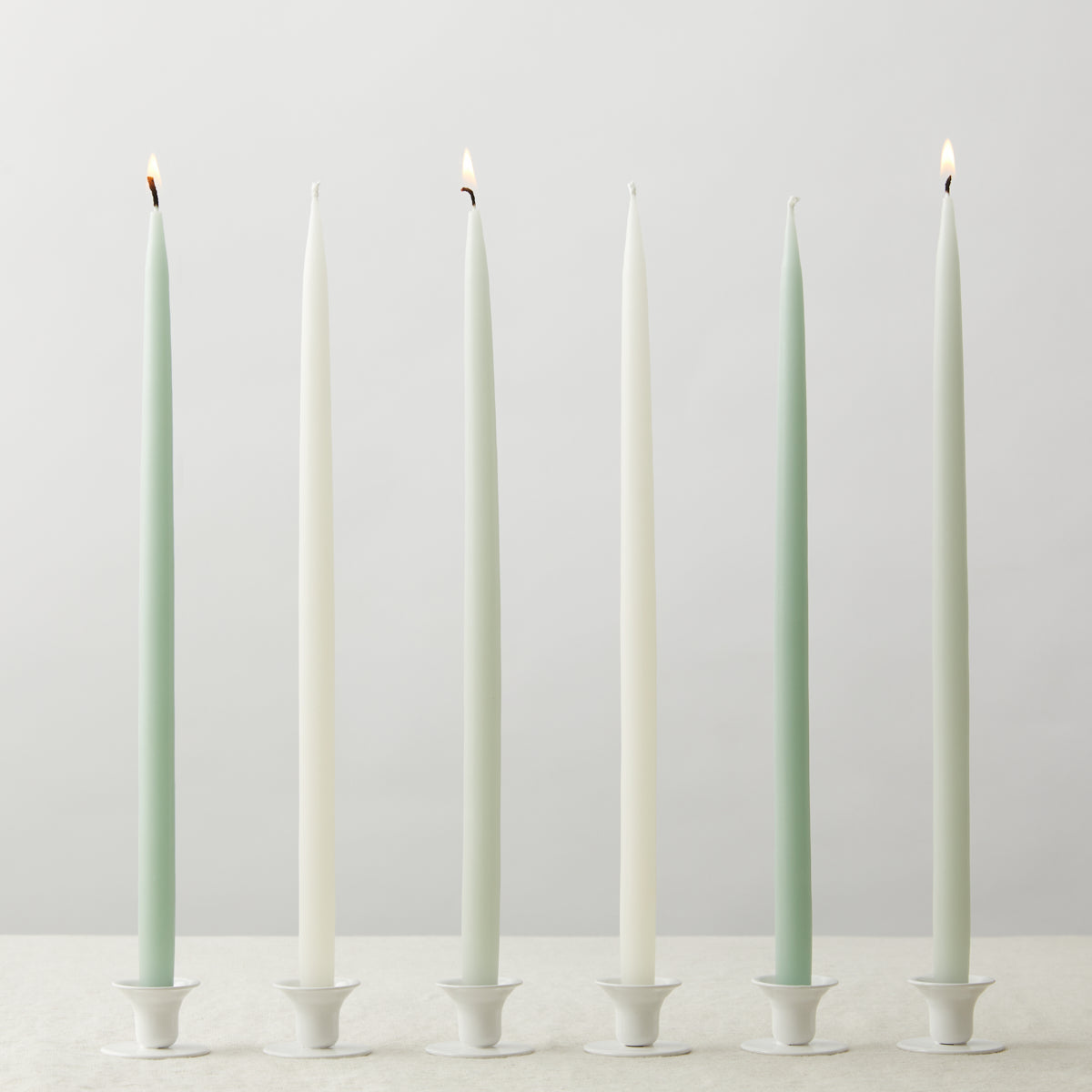 Skinny Tulip Candle Holder - White