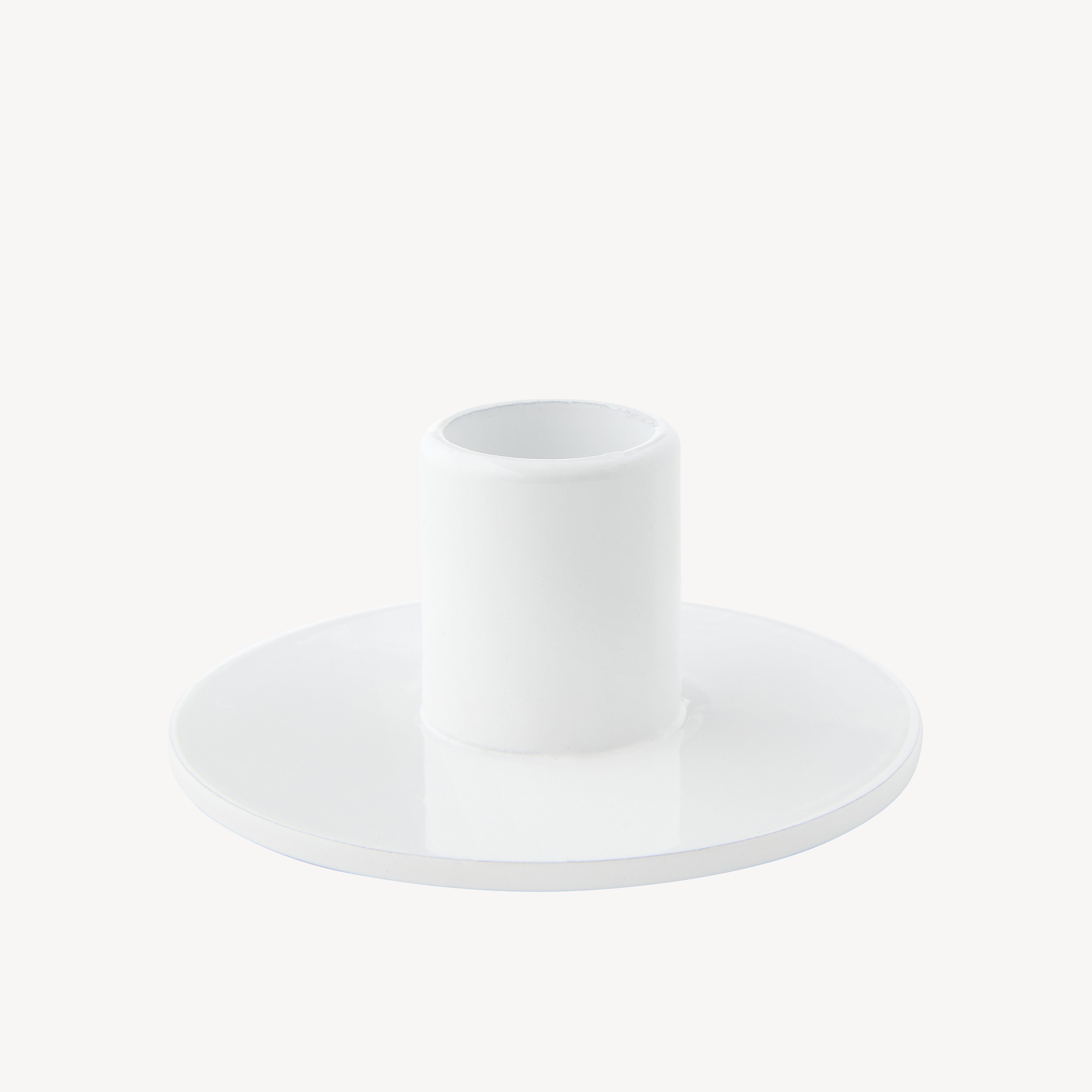 Skinny Skandi Candle Holder - White