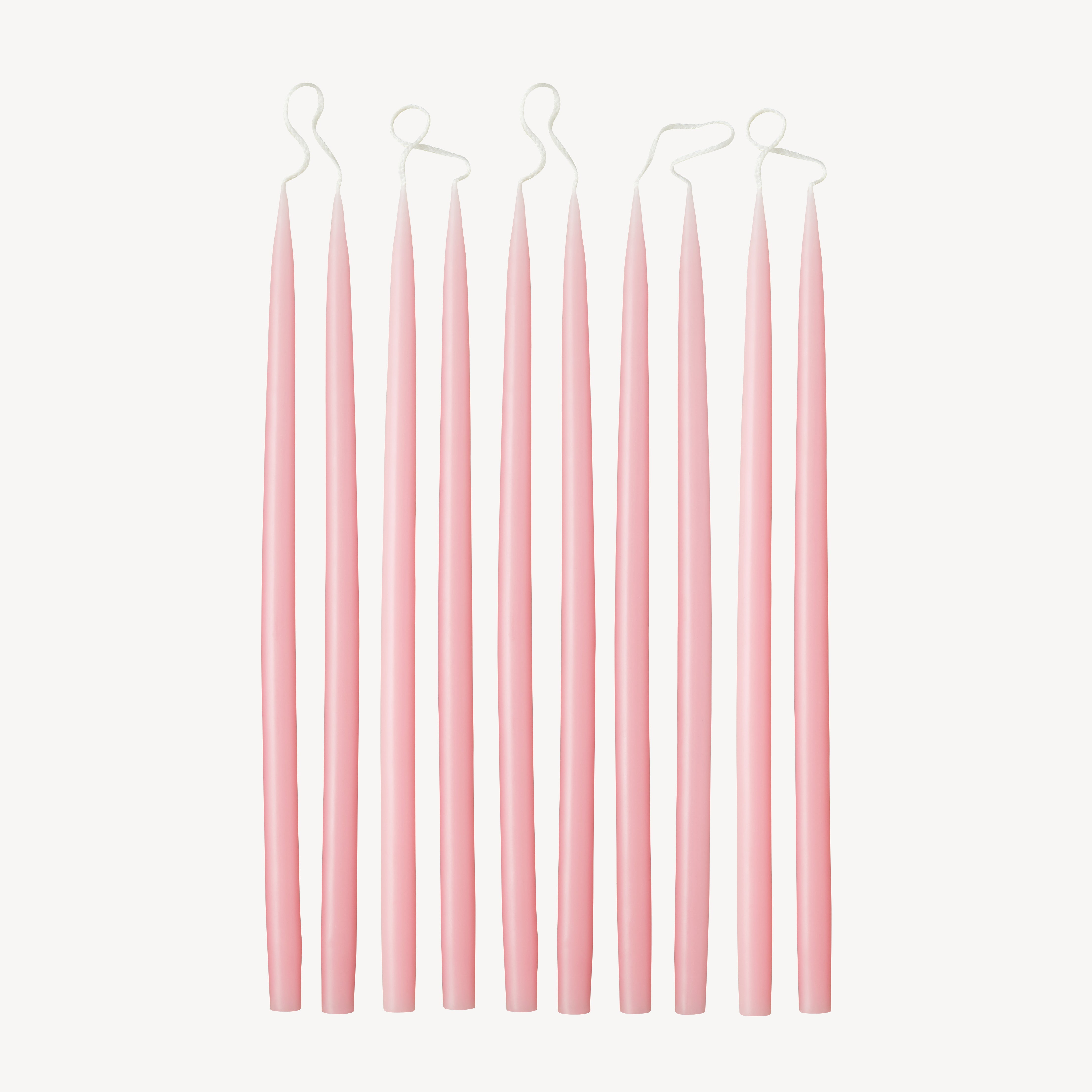 Box of 10 Candles - Taper 28 Skinny - Candy Pink