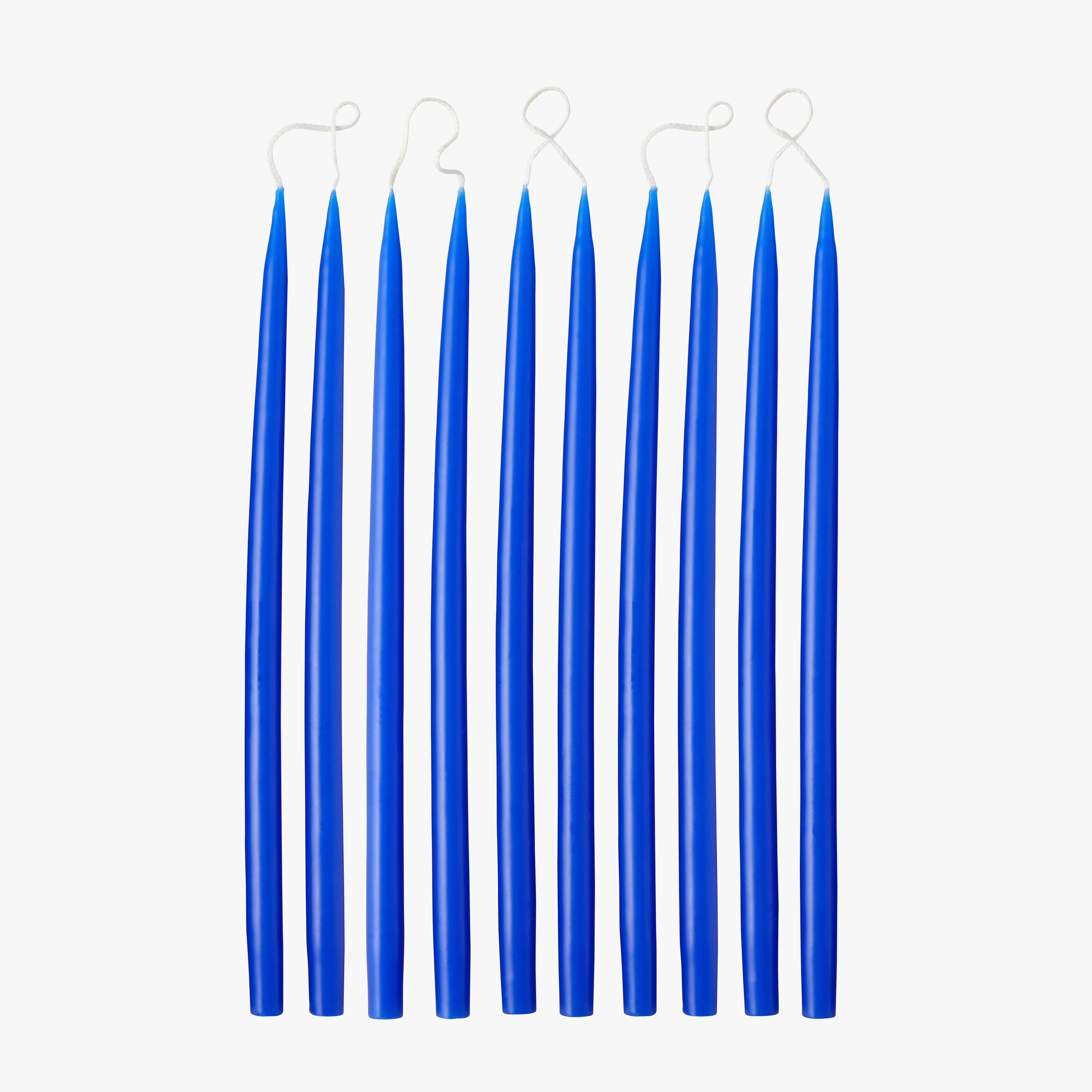 Box of 10 Candles - Taper 28 Skinny - Cobalt Blue