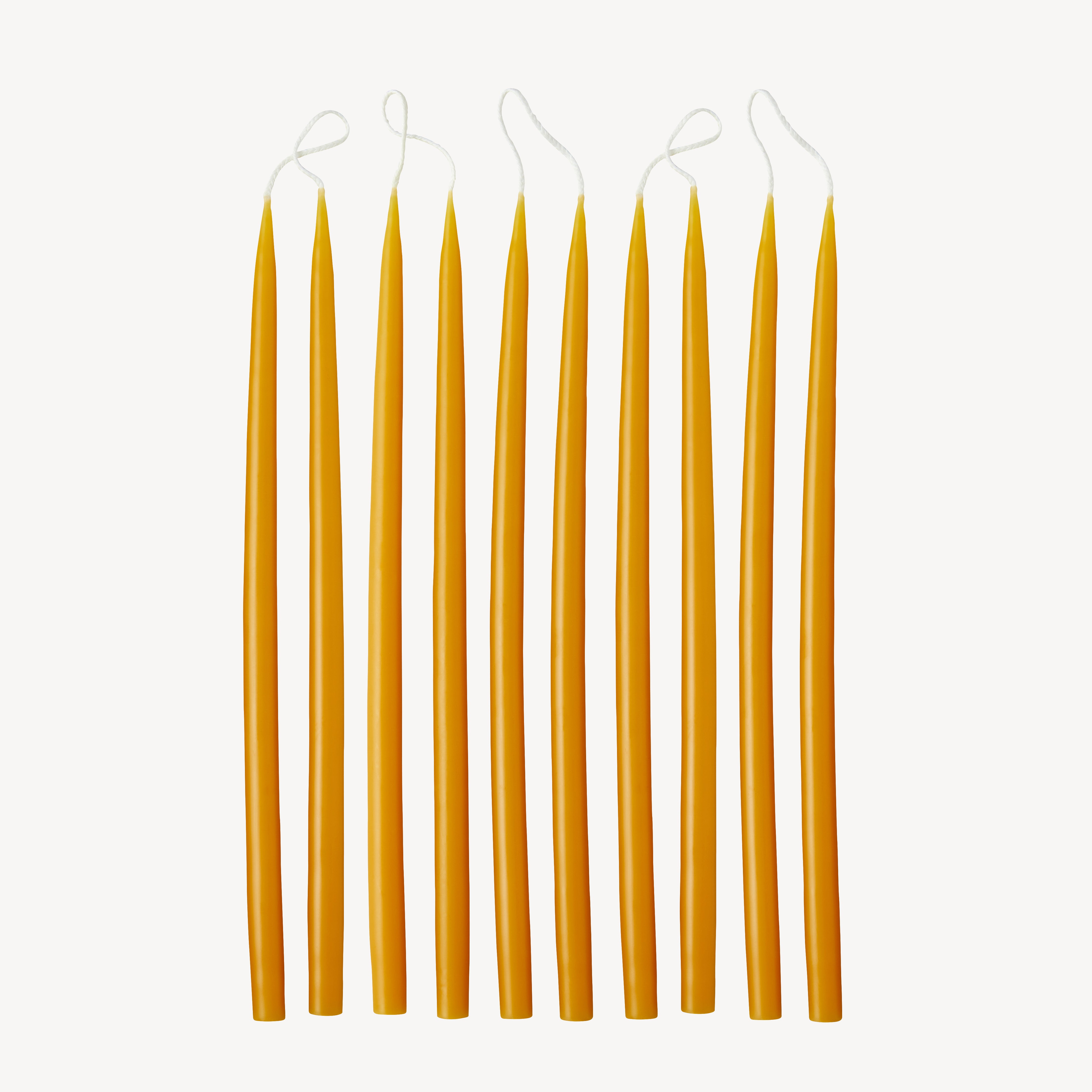 Box of 10 Candles - Taper 28 Skinny - Honey