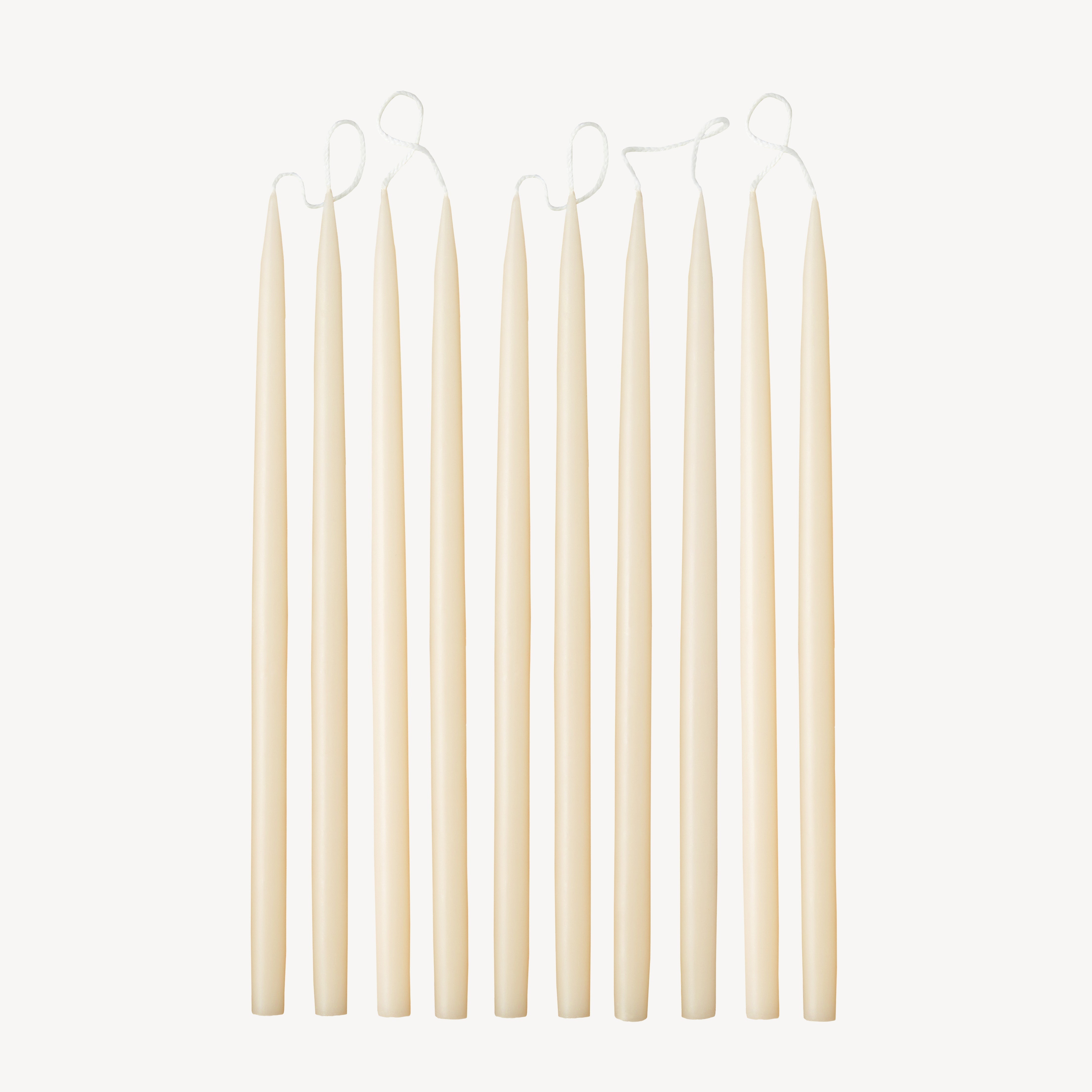 Box of 10 Candles - Taper 28 Skinny - Ivory