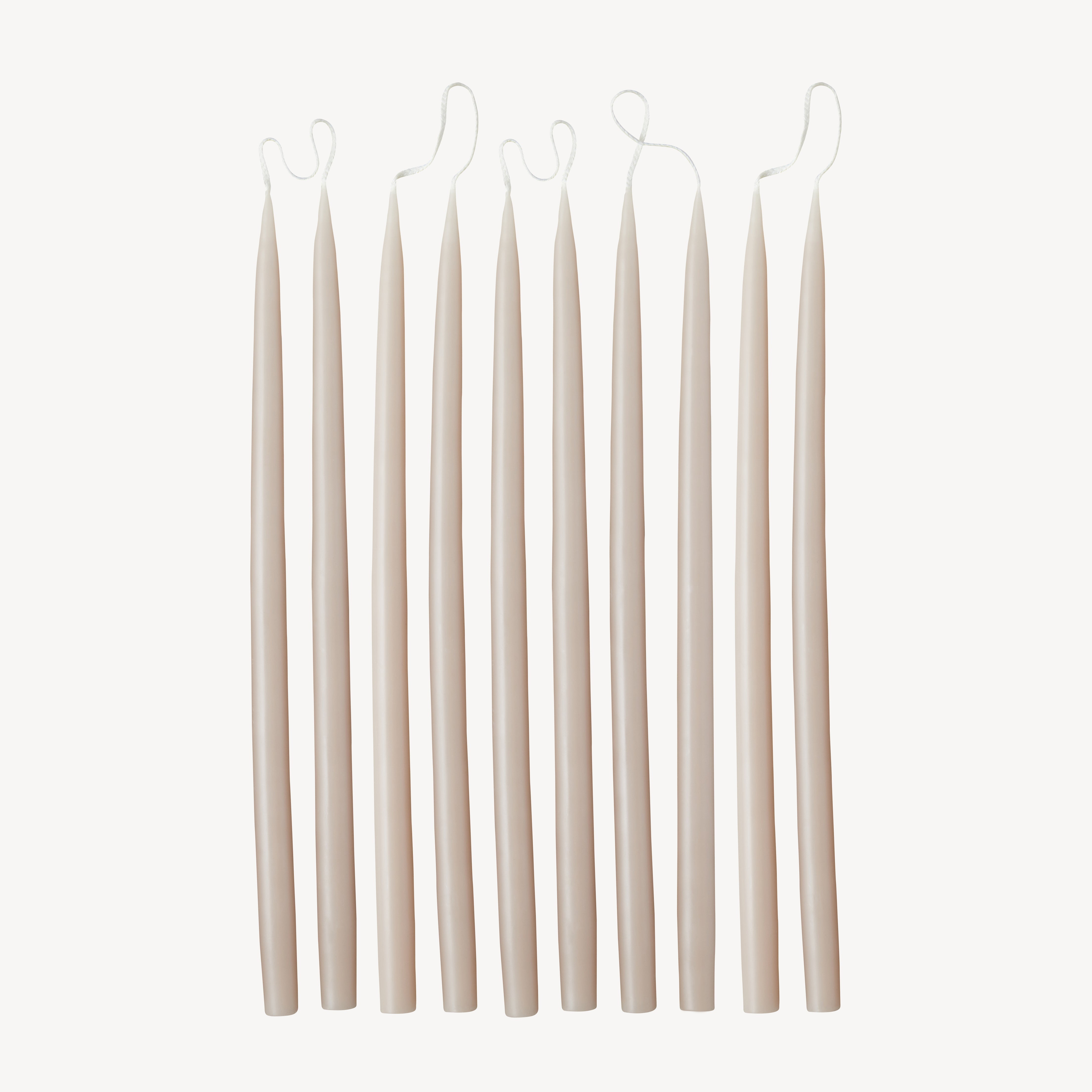 Box of 10 Candles - Taper 28 Skinny - Latte