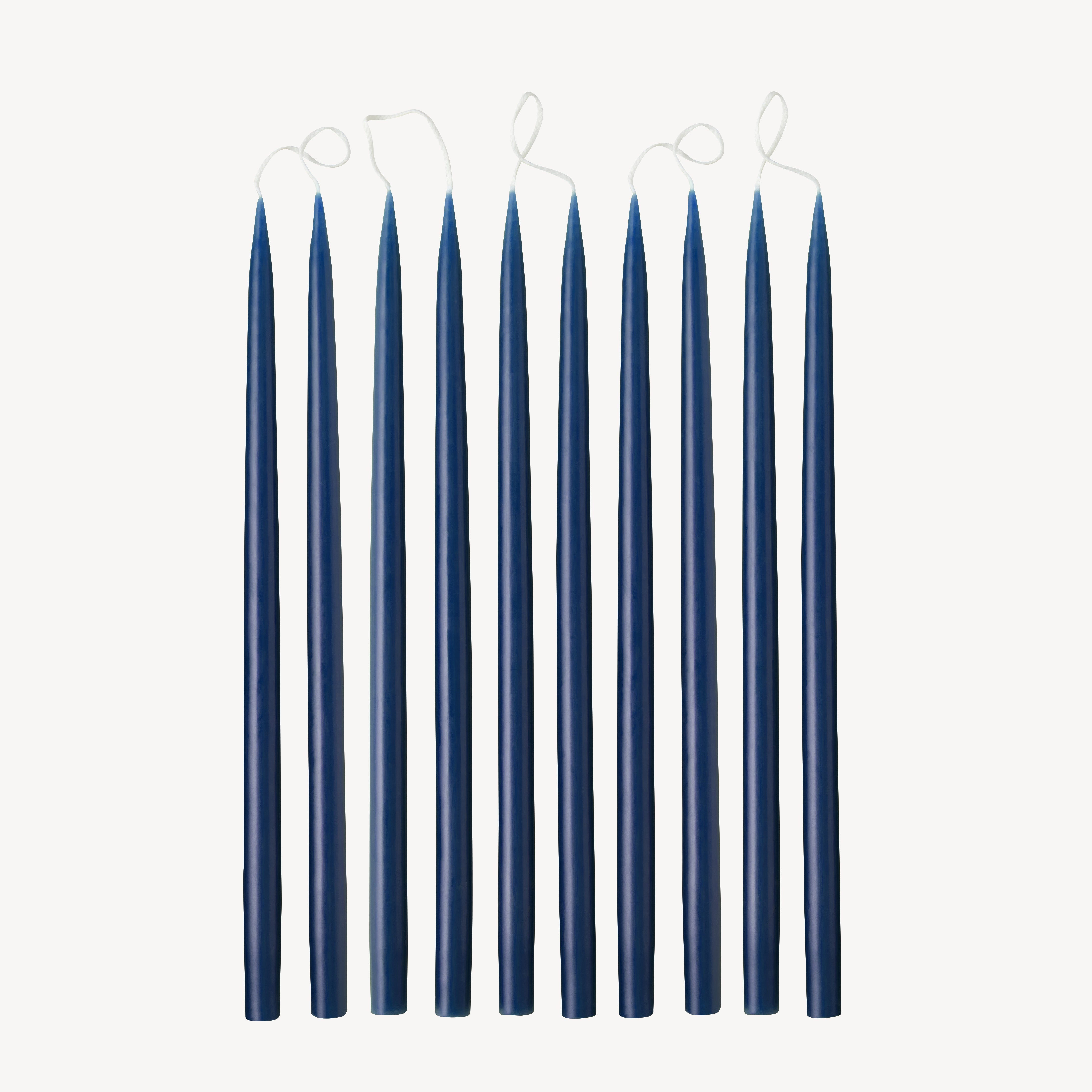 Box of 10 Candles - Taper 28 Skinny - Navy Blue