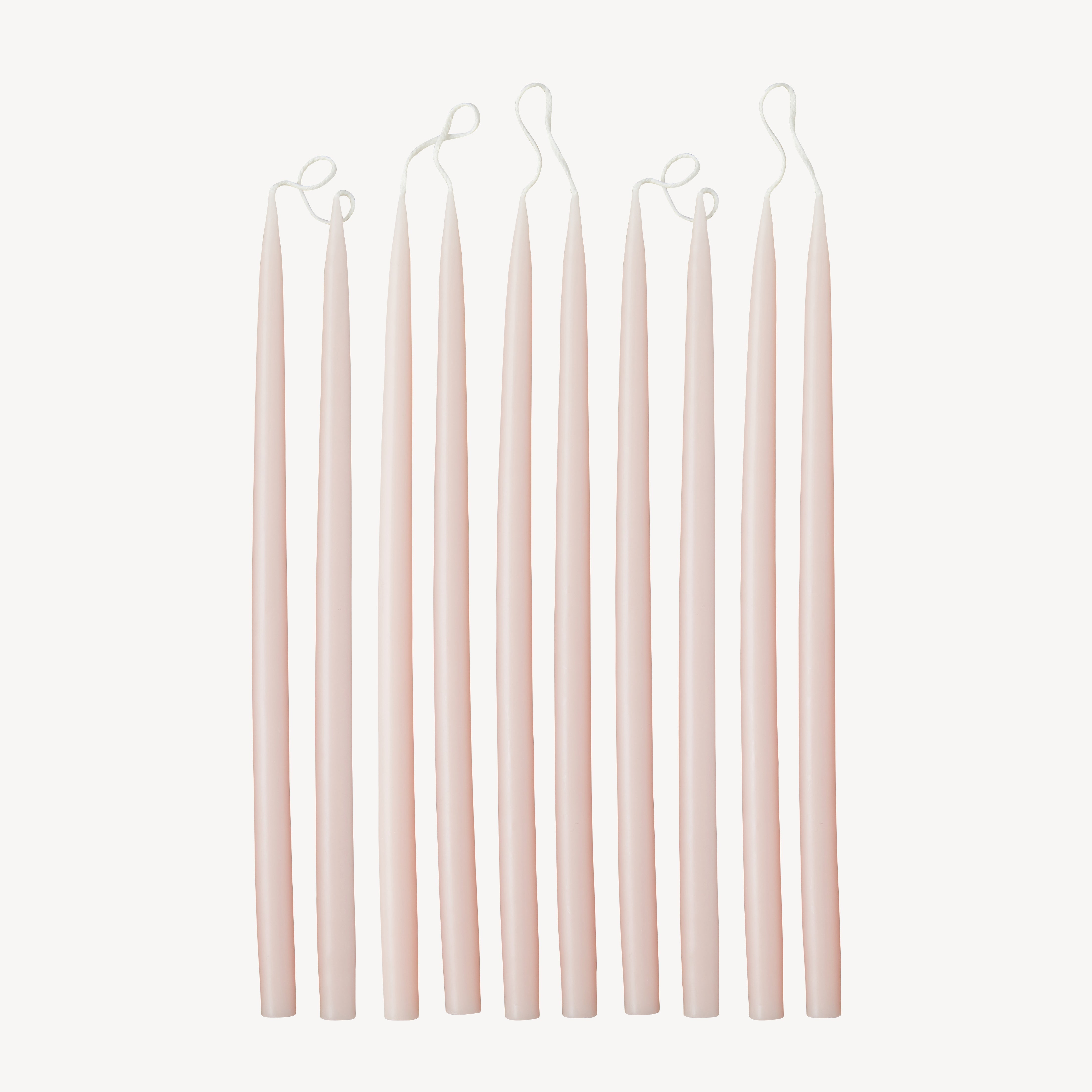 Box of 10 Candles - Taper 28 Skinny - Powder Pink