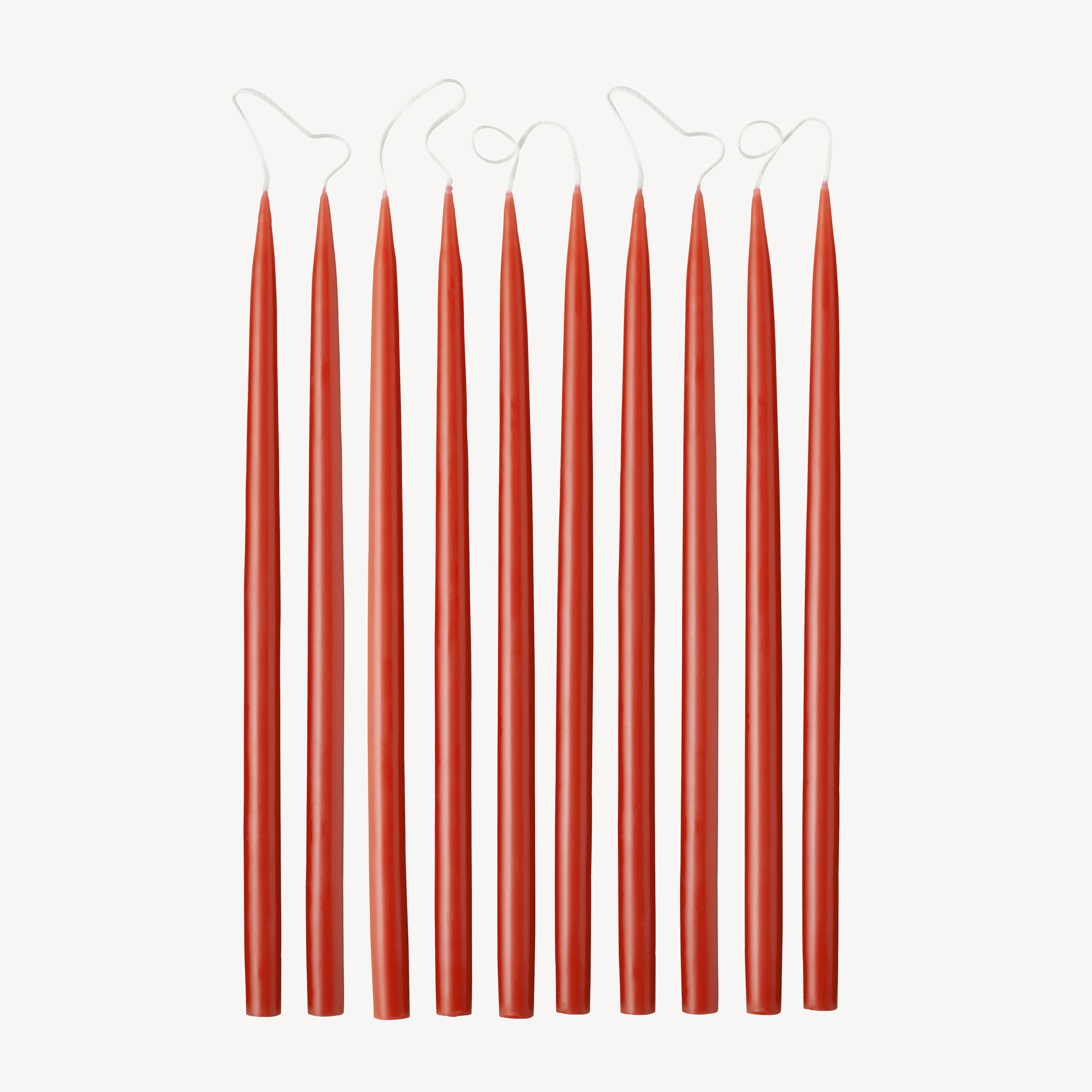 Box of 10 Candles - Taper 28 Skinny - Rust