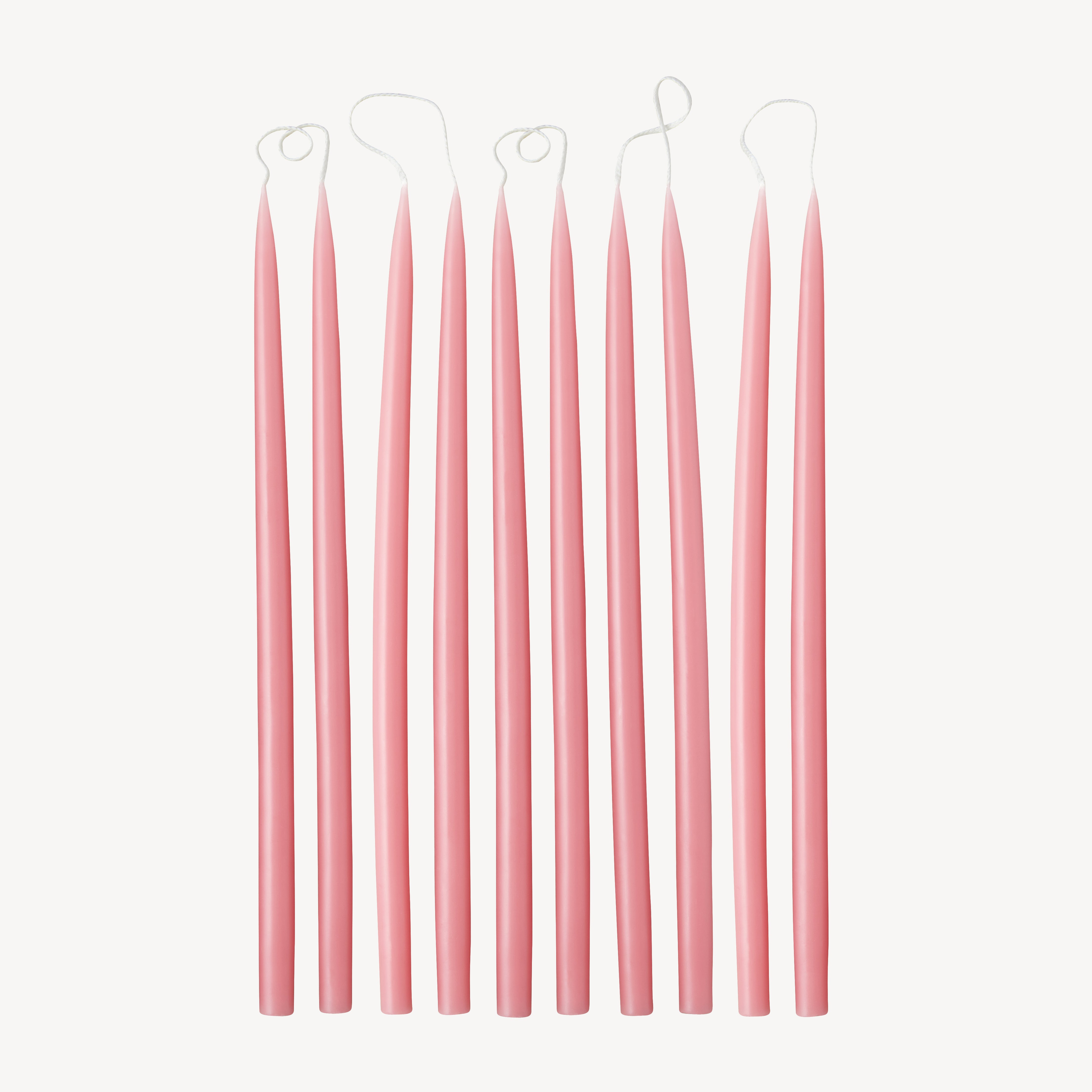 Box of 10 Candles - Taper 28 Skinny - Vintage Rose