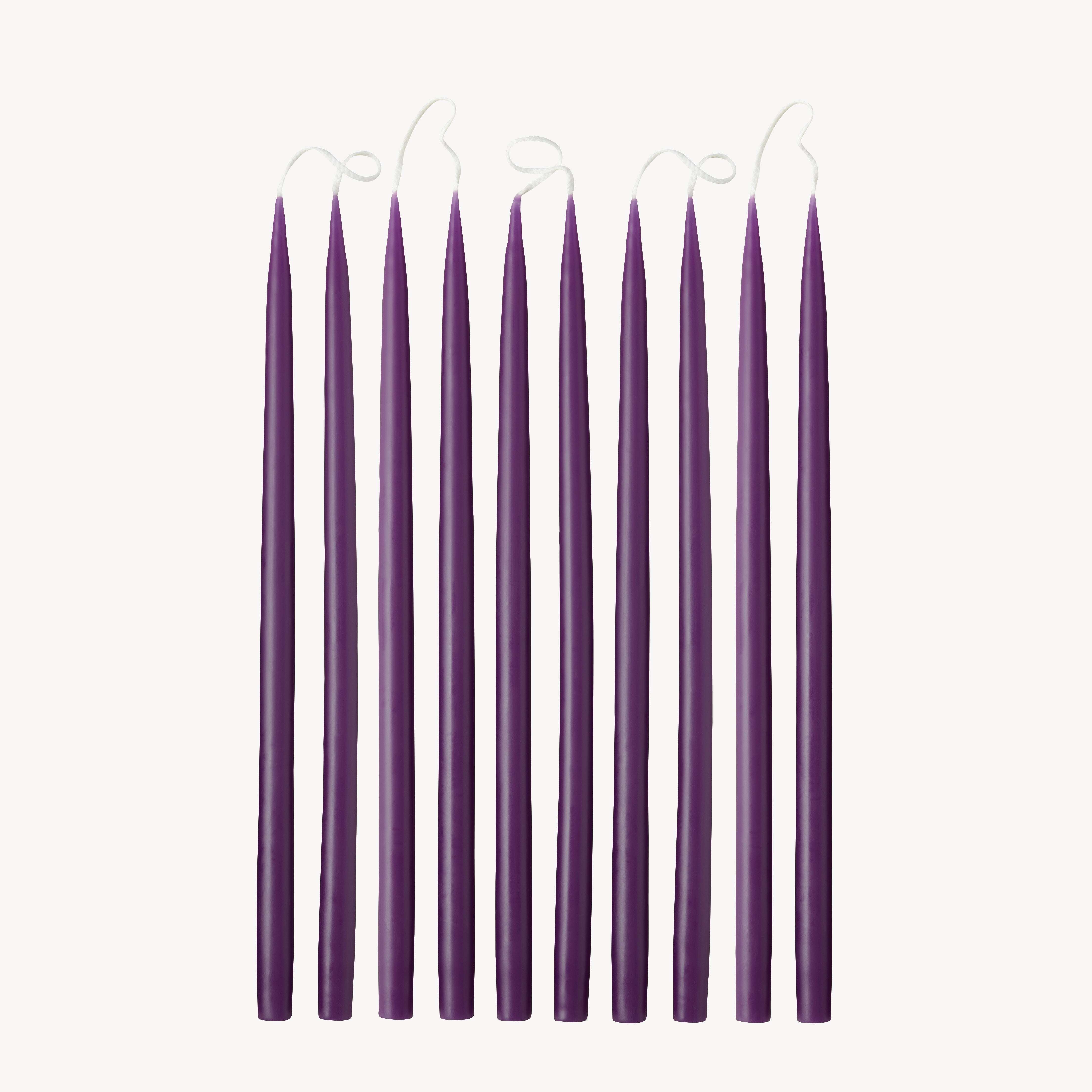 Box of 10 Candles - Taper 28 Skinny - Violet