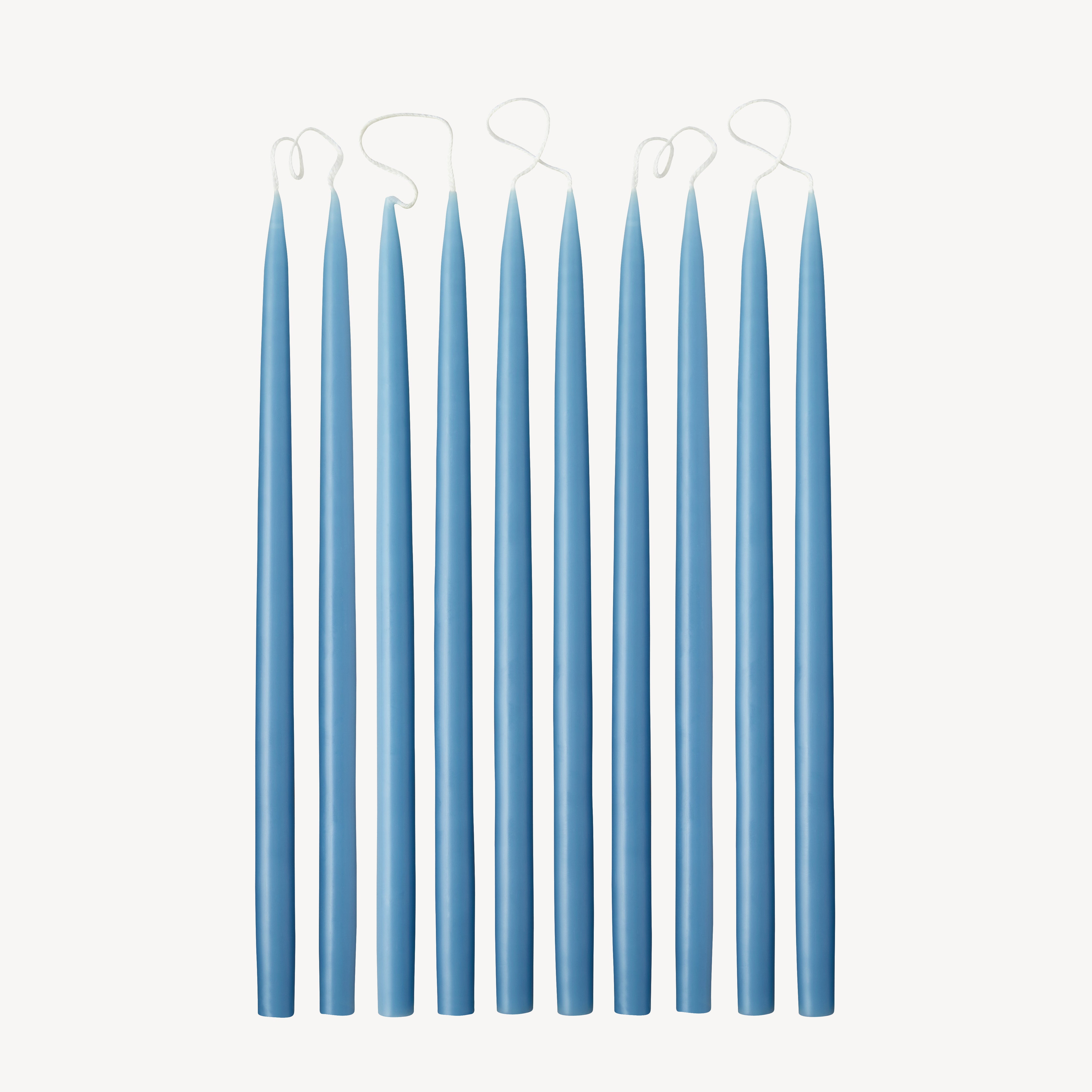 Box of 10 Candles - Taper 28 Skinny - Wedgewood Blue