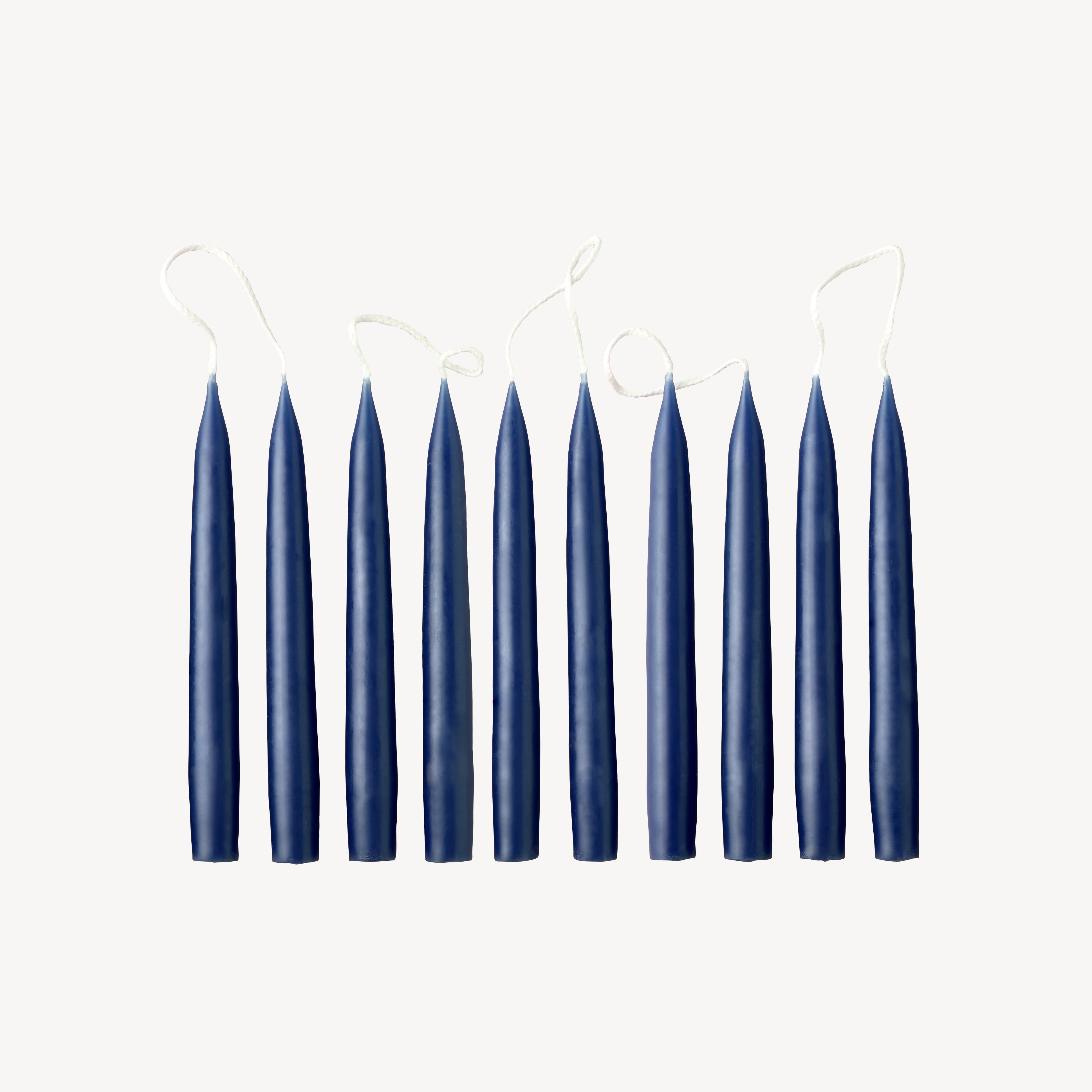 Box of 10 Candles - Taper Mini - Navy Blue