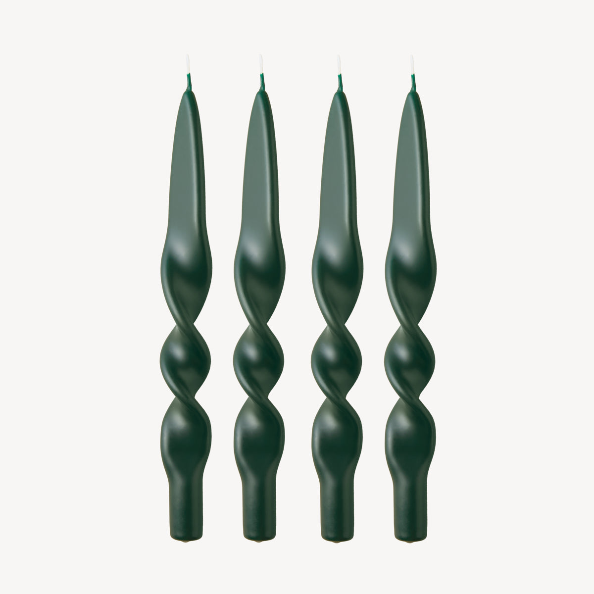 Swirl Candle - Forest Green