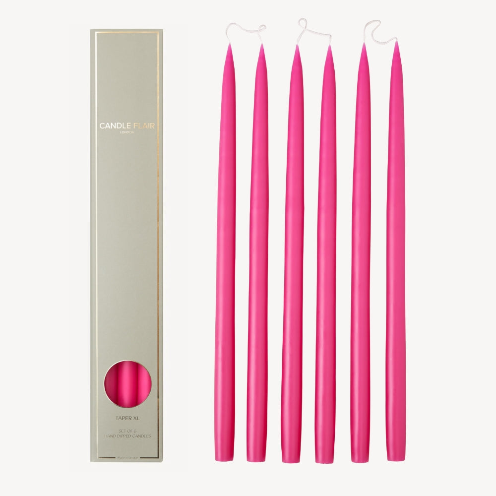 Box of 6 Candles - Taper 45 - Light Cherry