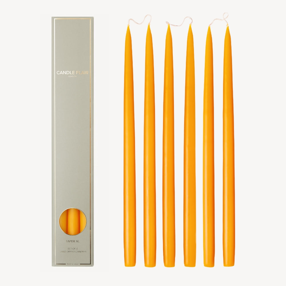 Box of 6 Candles - Taper 45 - Butterscotch